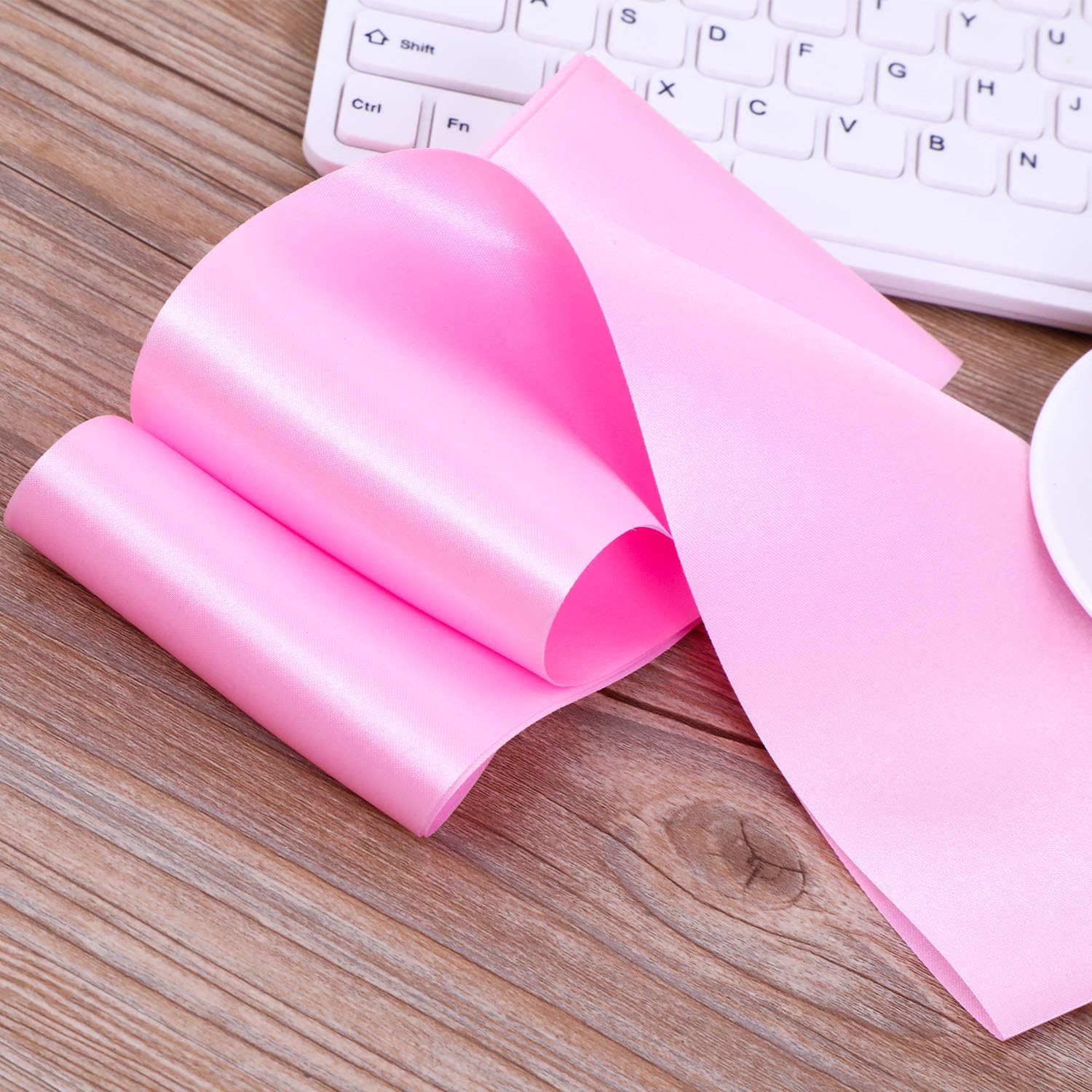 12 Piece Blank Satin Sashes for Graduation and Parties Pink