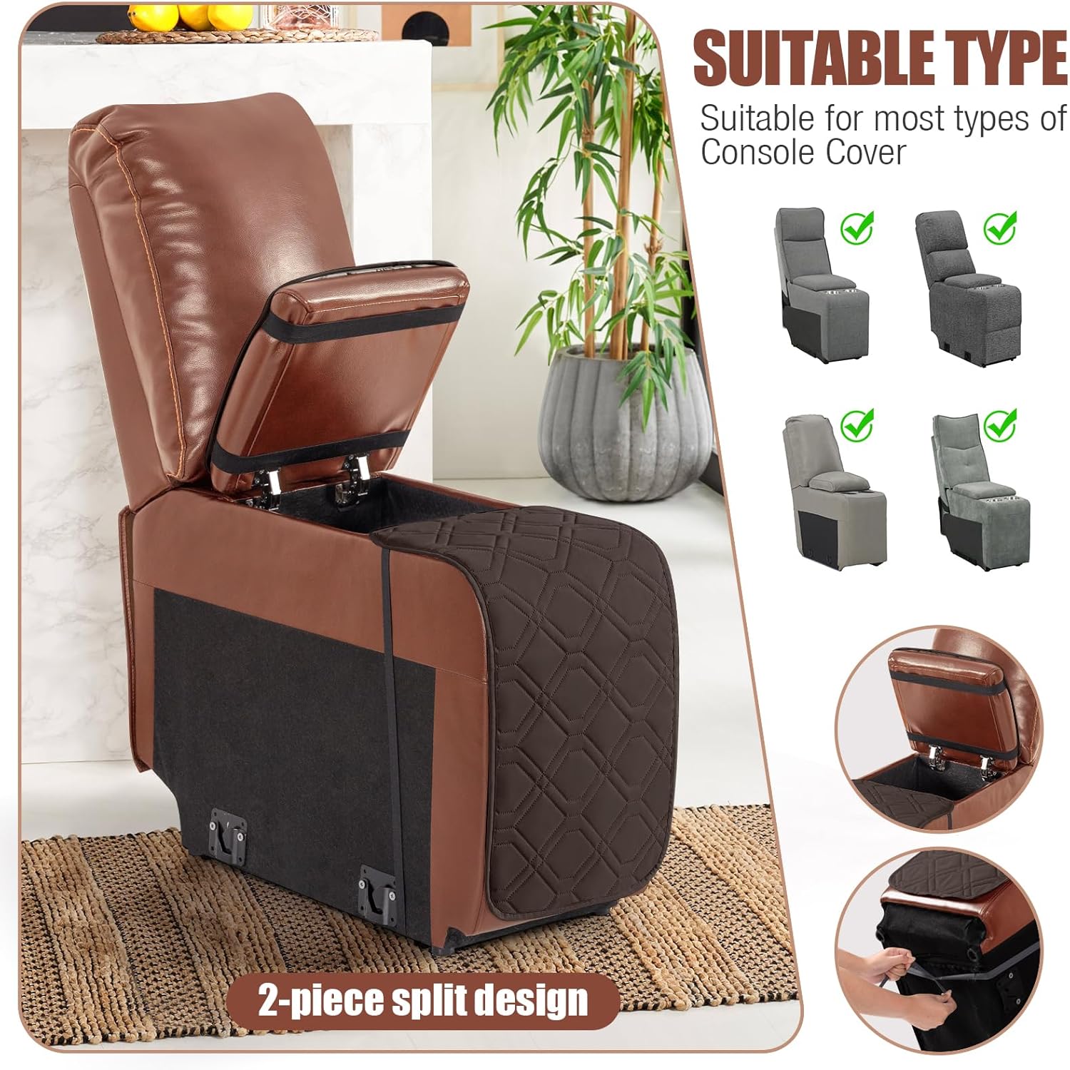 VANSOFY 5 Piece L Shape Sectional Couch Cover Set