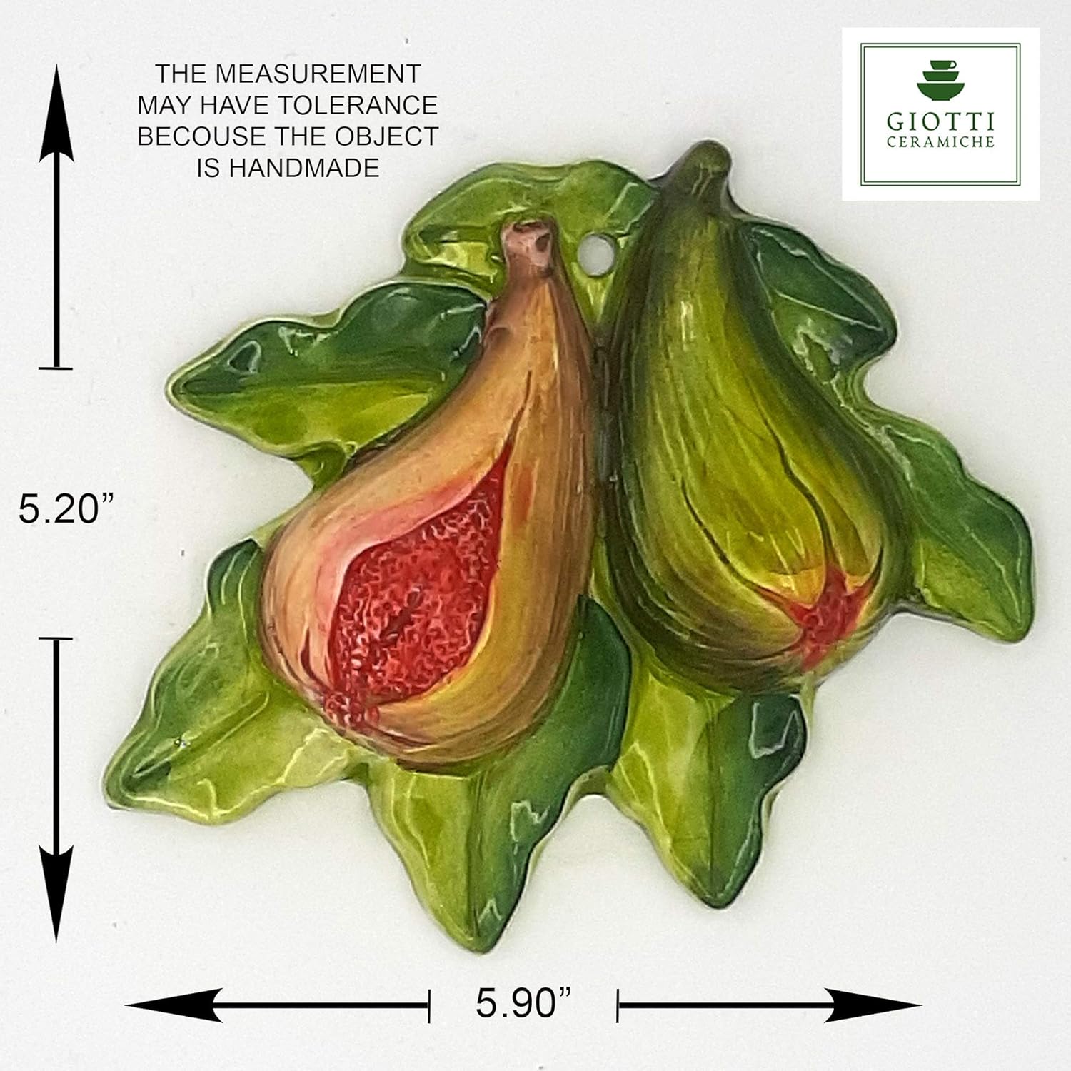Italian Ceramic Fruits Wall Decor Accents