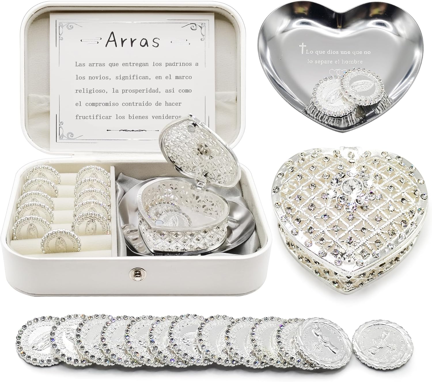 Catholic Wedding Arras Set with Decorative Box
