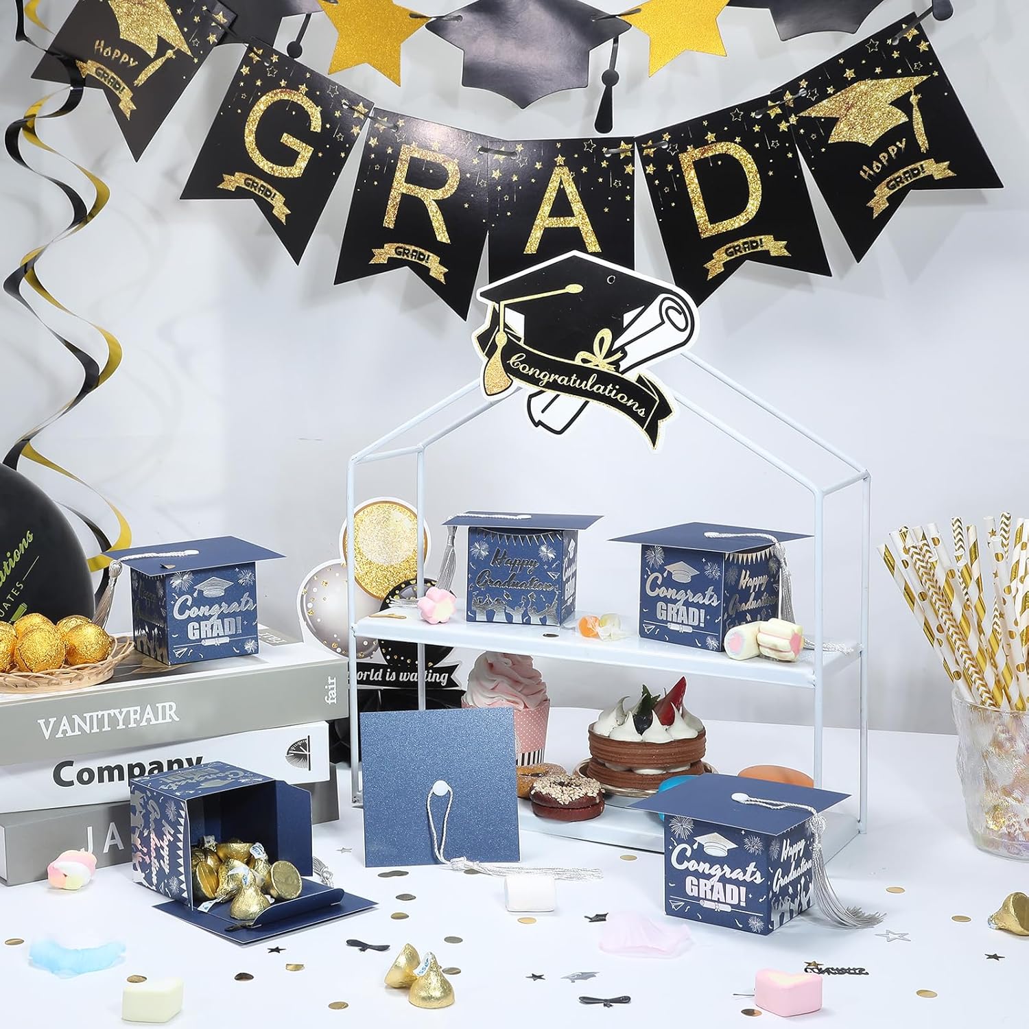 COTOPHER 36 Pack Mini Graduation Cap Gift Boxes