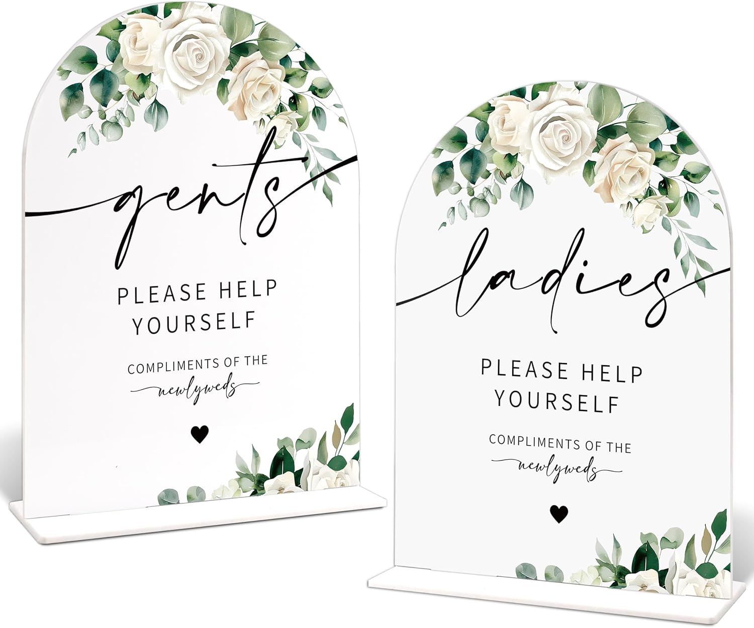 Wedding Bathroom Basket Supplies Acrylic Sign Set