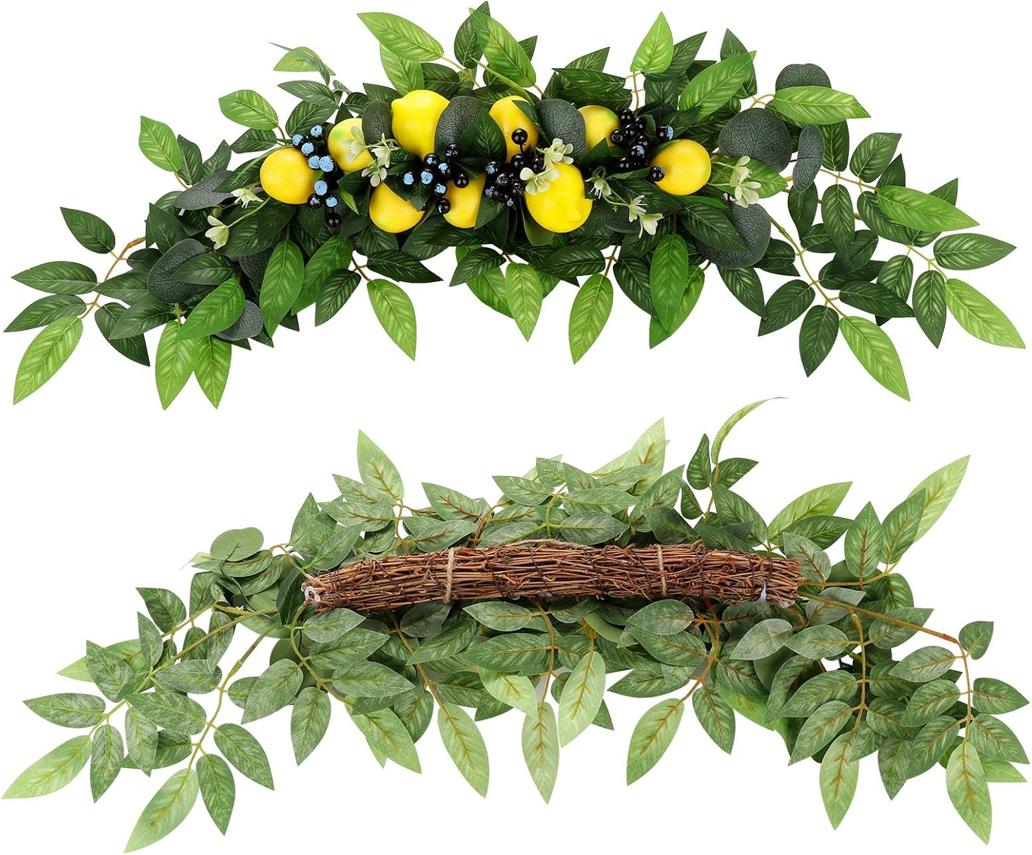 Artificial Lemon Swag Wreath 30 Inch Decor