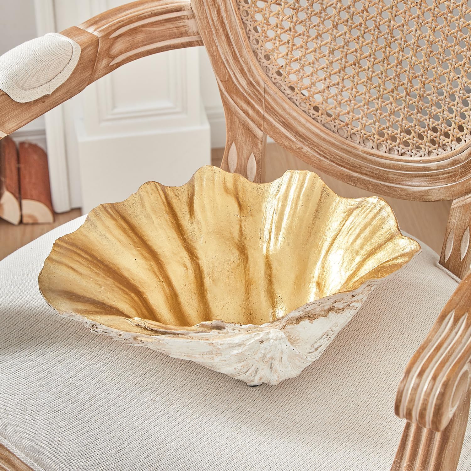 Artificial Resin Shell Decorative Bowl for Home Decor