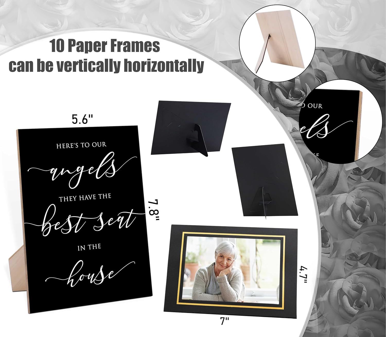 11 Pcs Memorial Table Sign for Wedding with 10 Paper Frames