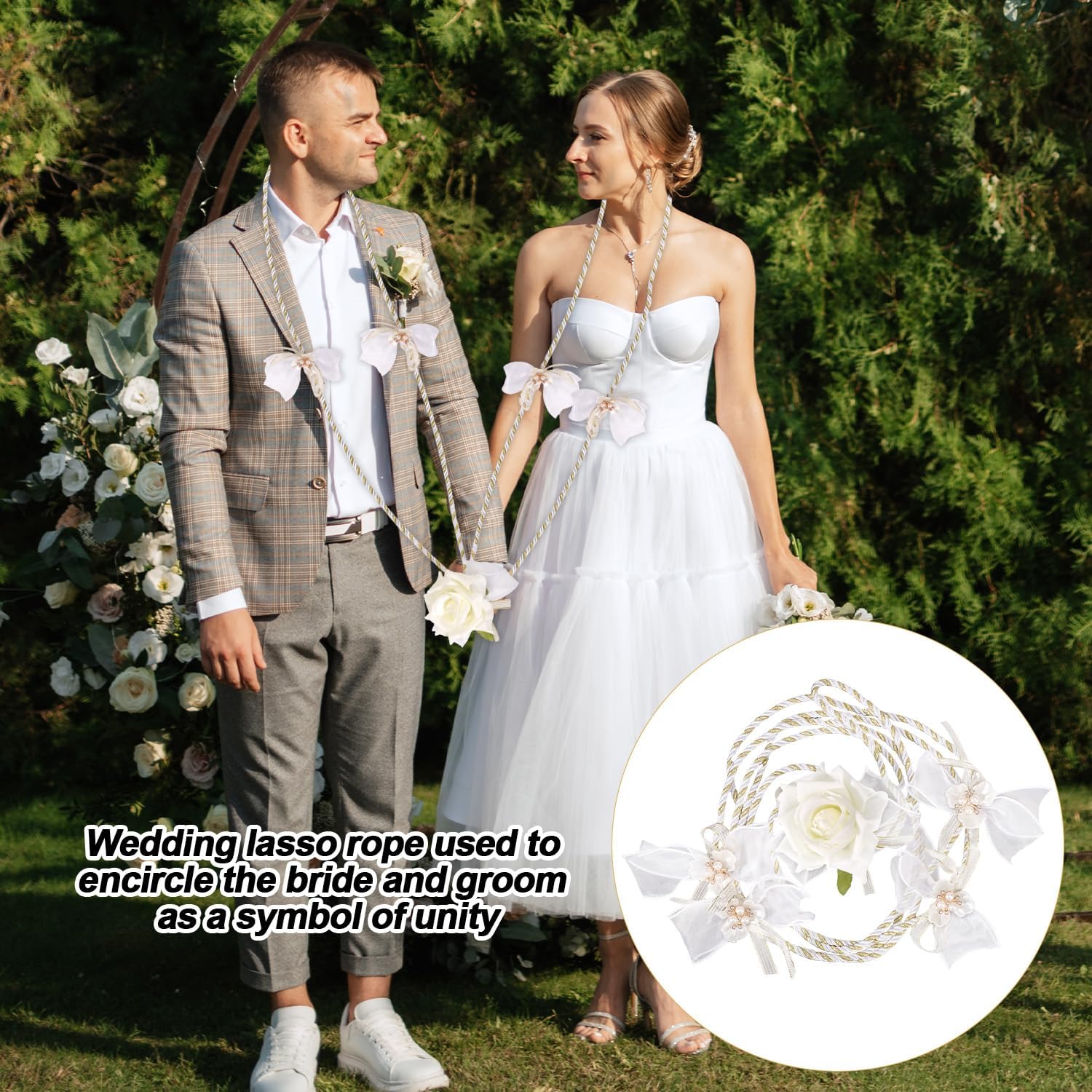 White Wedding Lasso Rope Unity Cord for Ceremony
