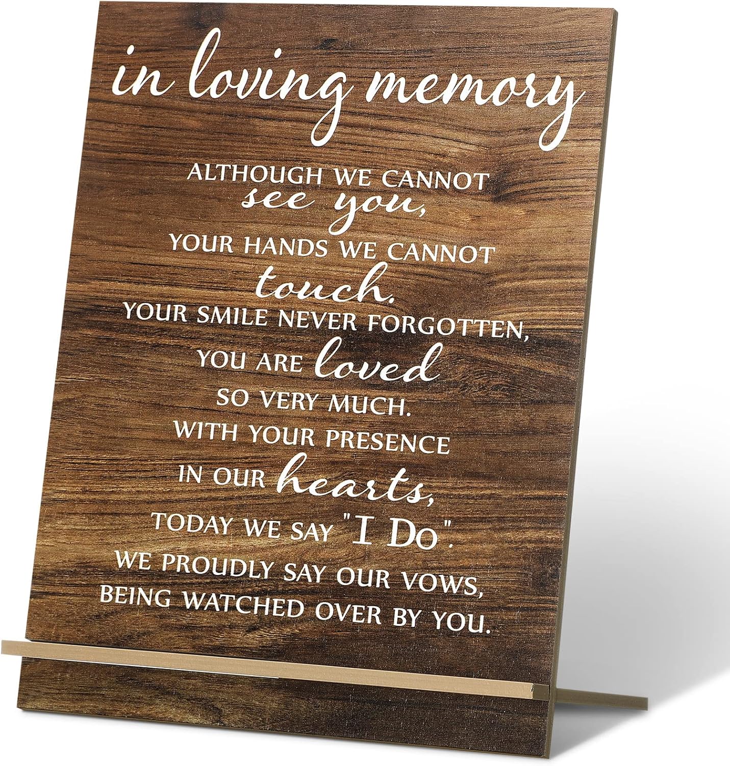 Chunful Memorial Wedding Sign Classic Wood Acrylic Decor
