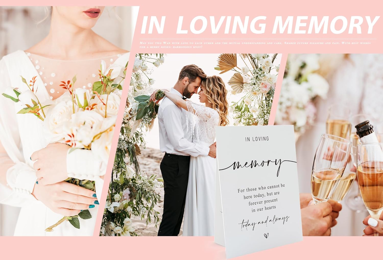 In Loving Memory Wedding Sign with Holder