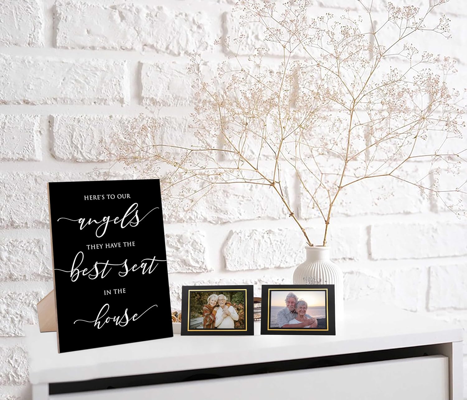 11 Pcs Memorial Table Sign for Wedding with 10 Paper Frames