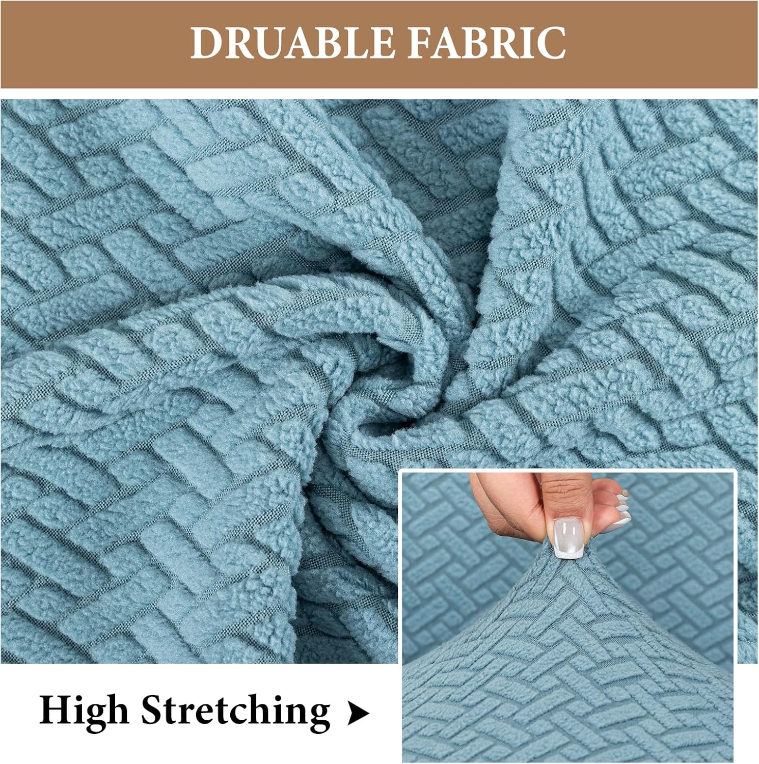 FUANGUI Armless Chair Cover Slipcover - Stretch Spandex for Living Room