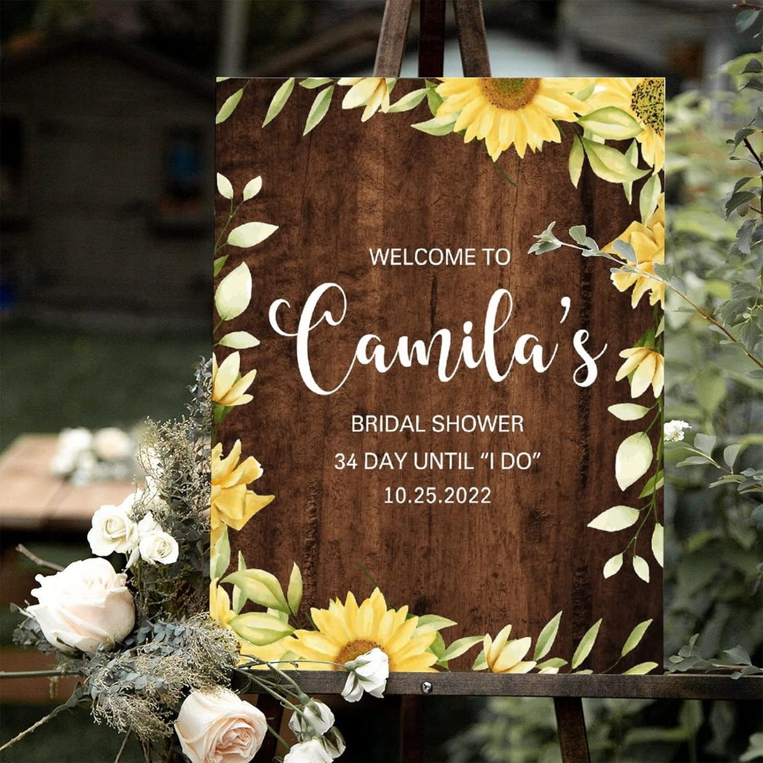 Customizable Rustic Wood Wedding Welcome Sign 1