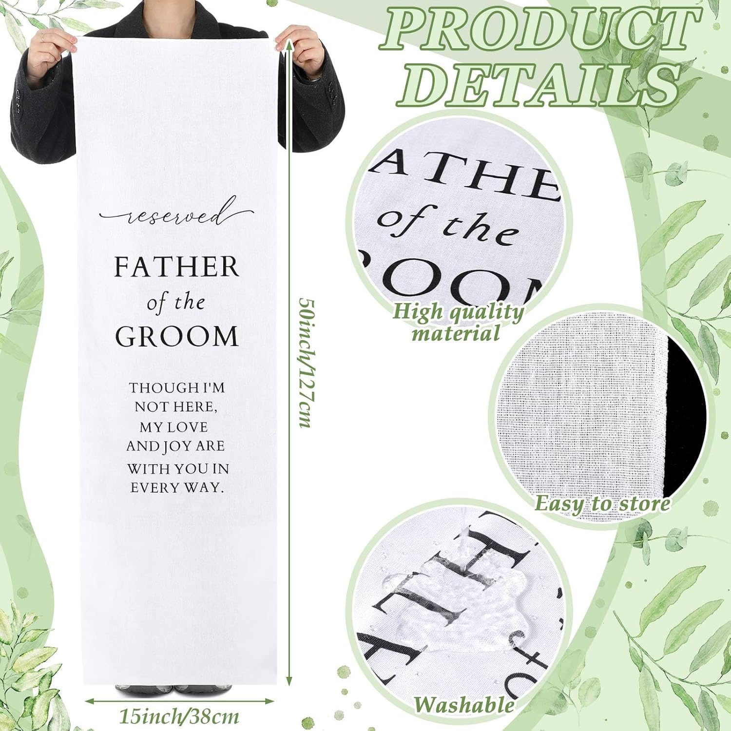 Father of the Groom Wedding Memorial Seat Sign
