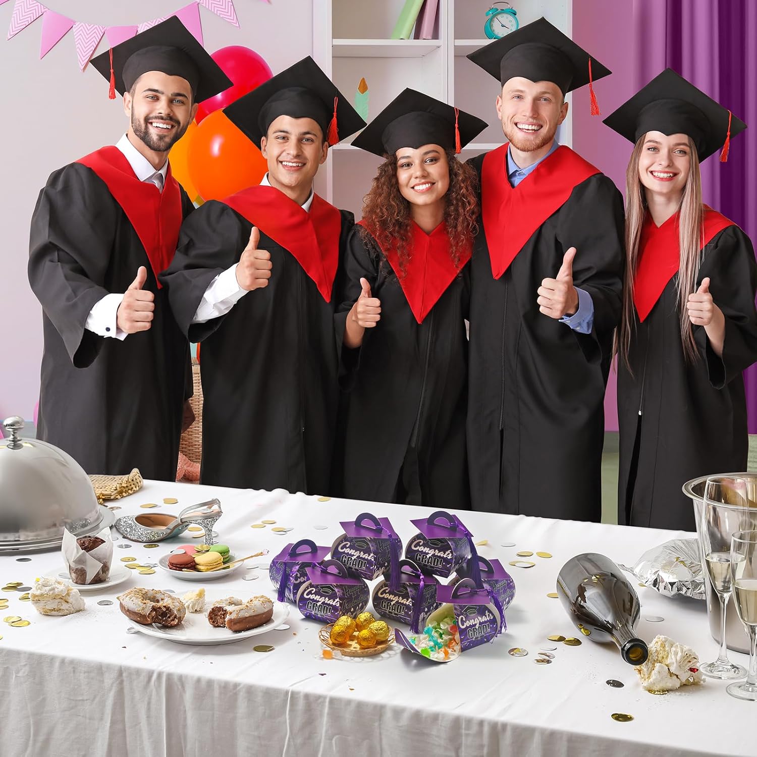 COTOPHER Graduation Cap Gift Boxes with Tassel 36 Pcs