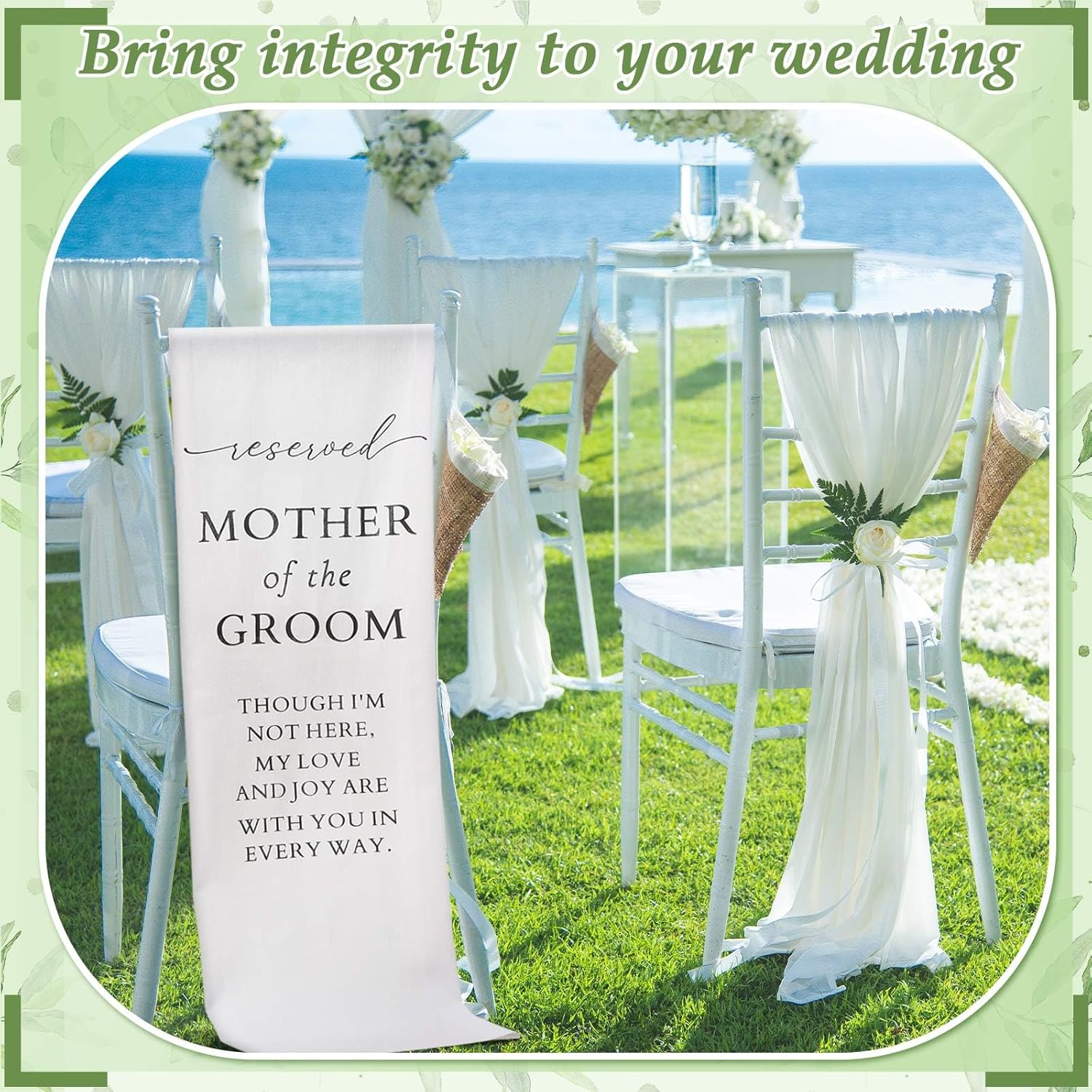 Wedding Memorial Reserved Seat Sign for Parents in Heaven