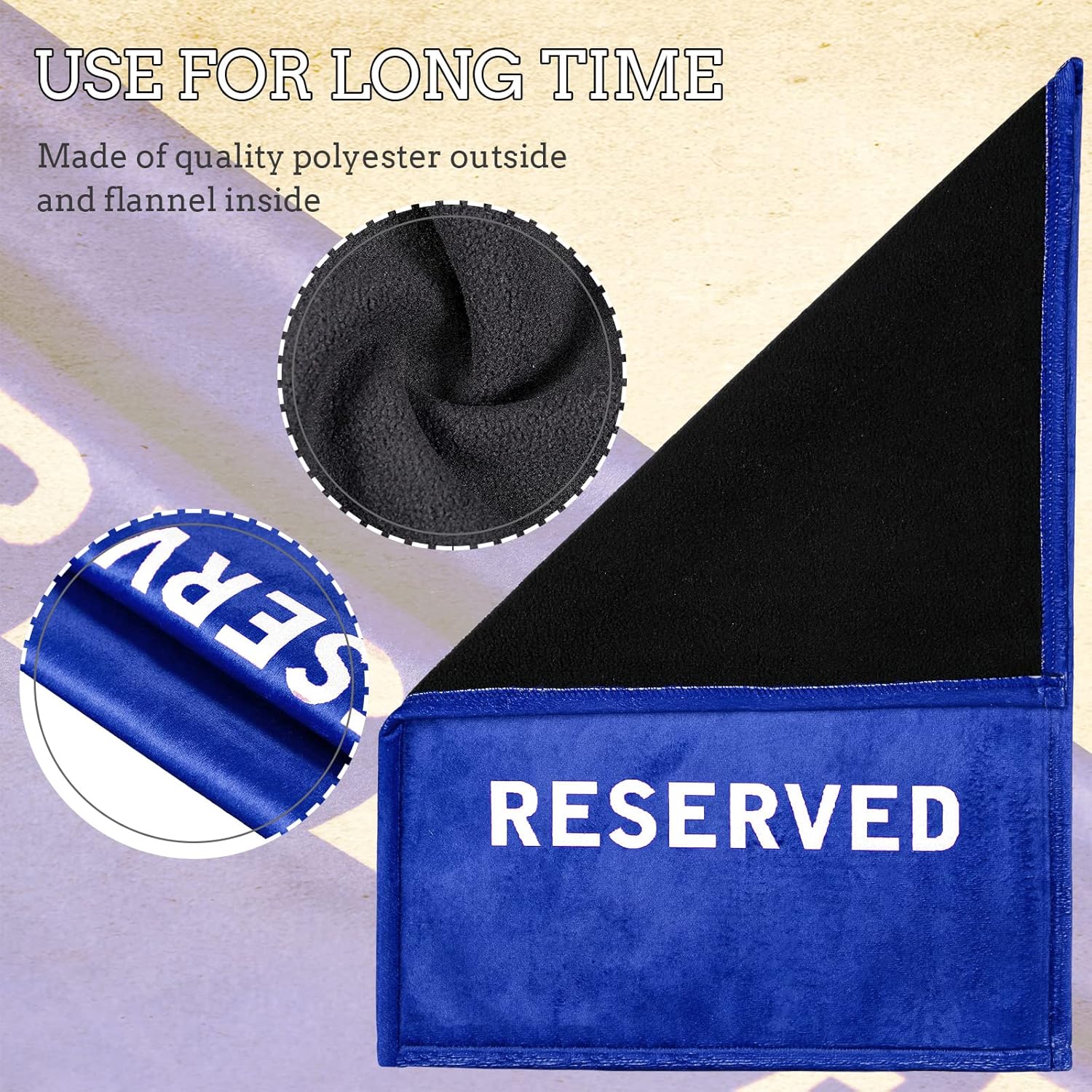 Tudomro Reserved Pew Signs Blue White 8 Pieces