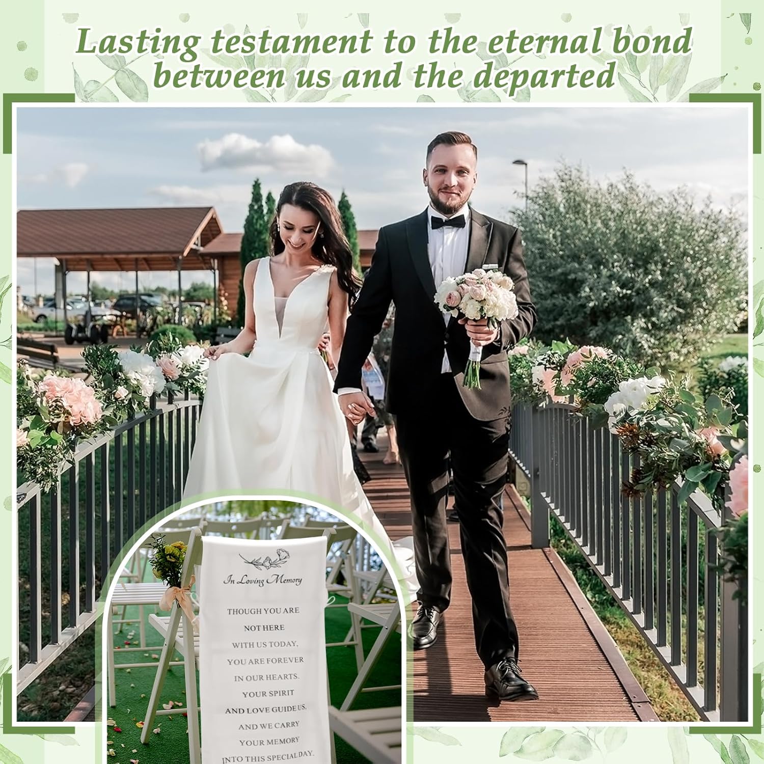 Loving Memory Wedding Chair Sign Banner - Reserved Seat for Someone Special