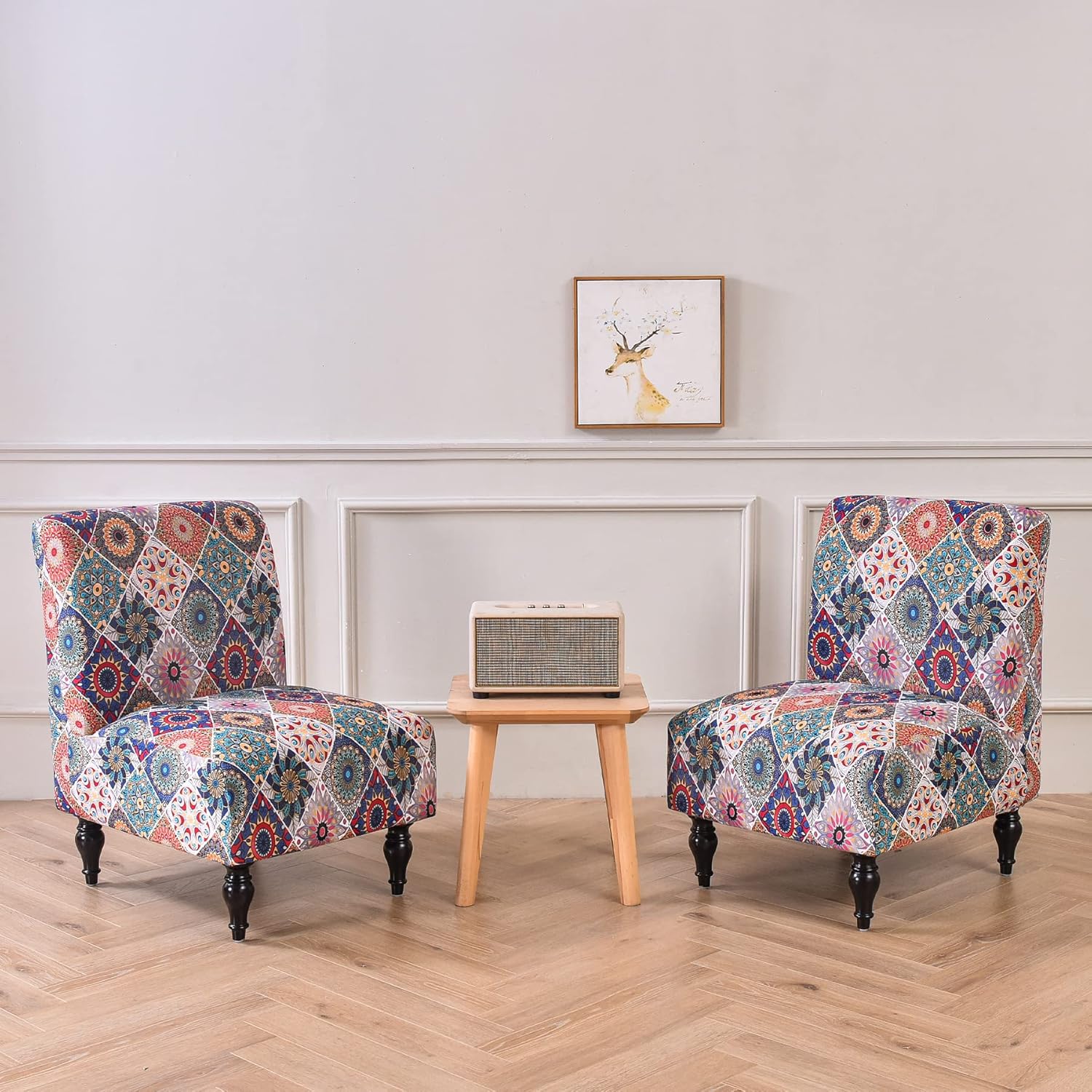 Armless Accent Chair Cover Slipcover for Living Room Hotel