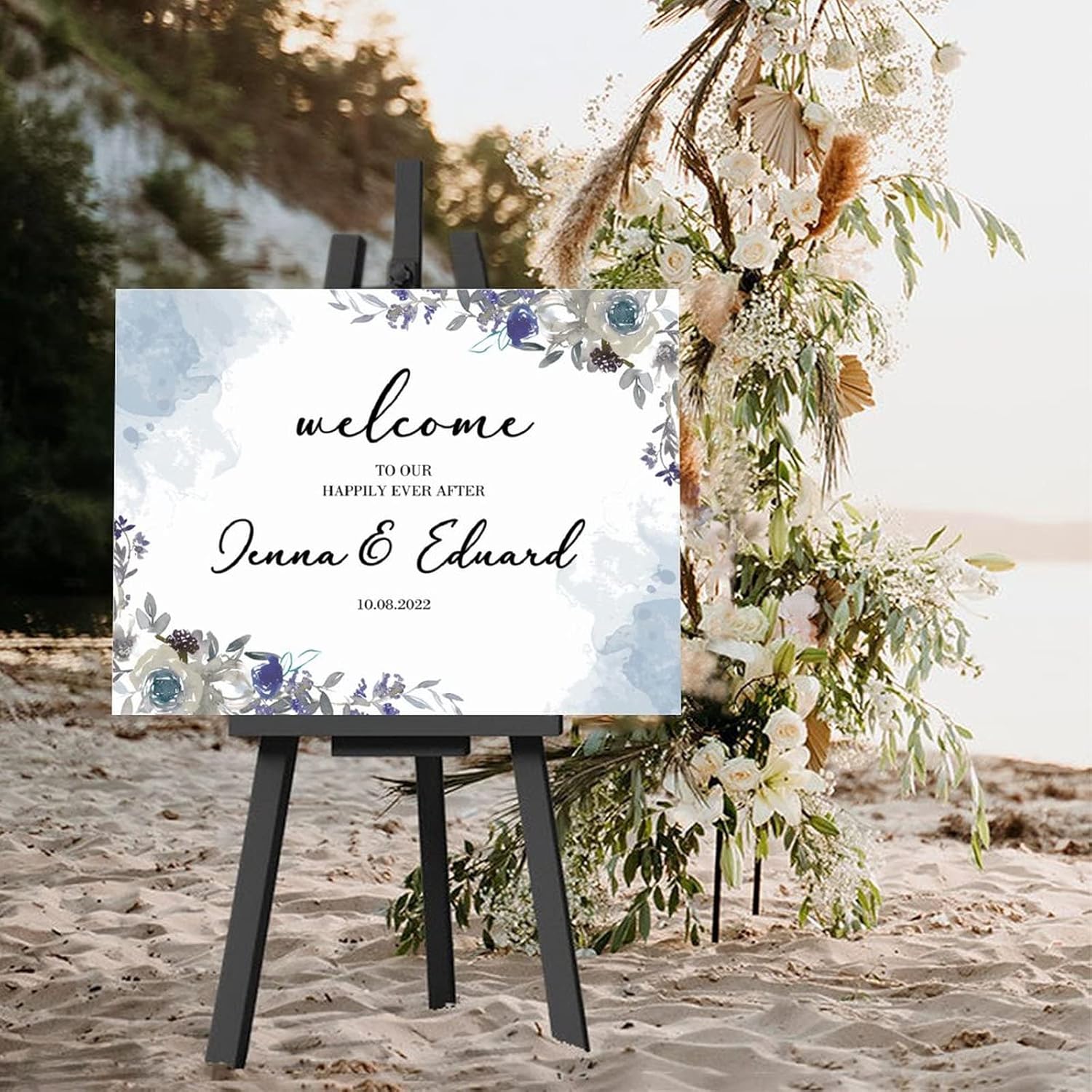 Alioyoit Custom Wedding Welcome Sign 12x16 Inch 1