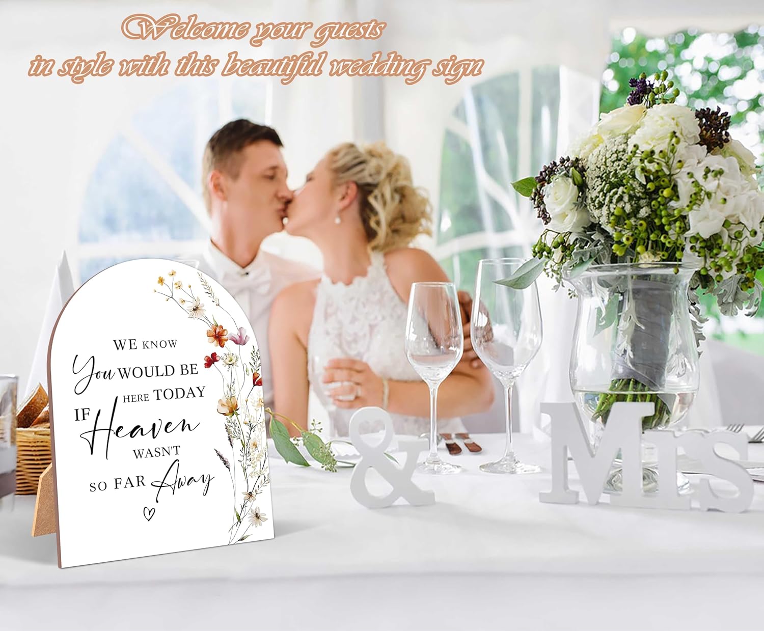 Wildflower Memorial Sign Wedding Reception Decor