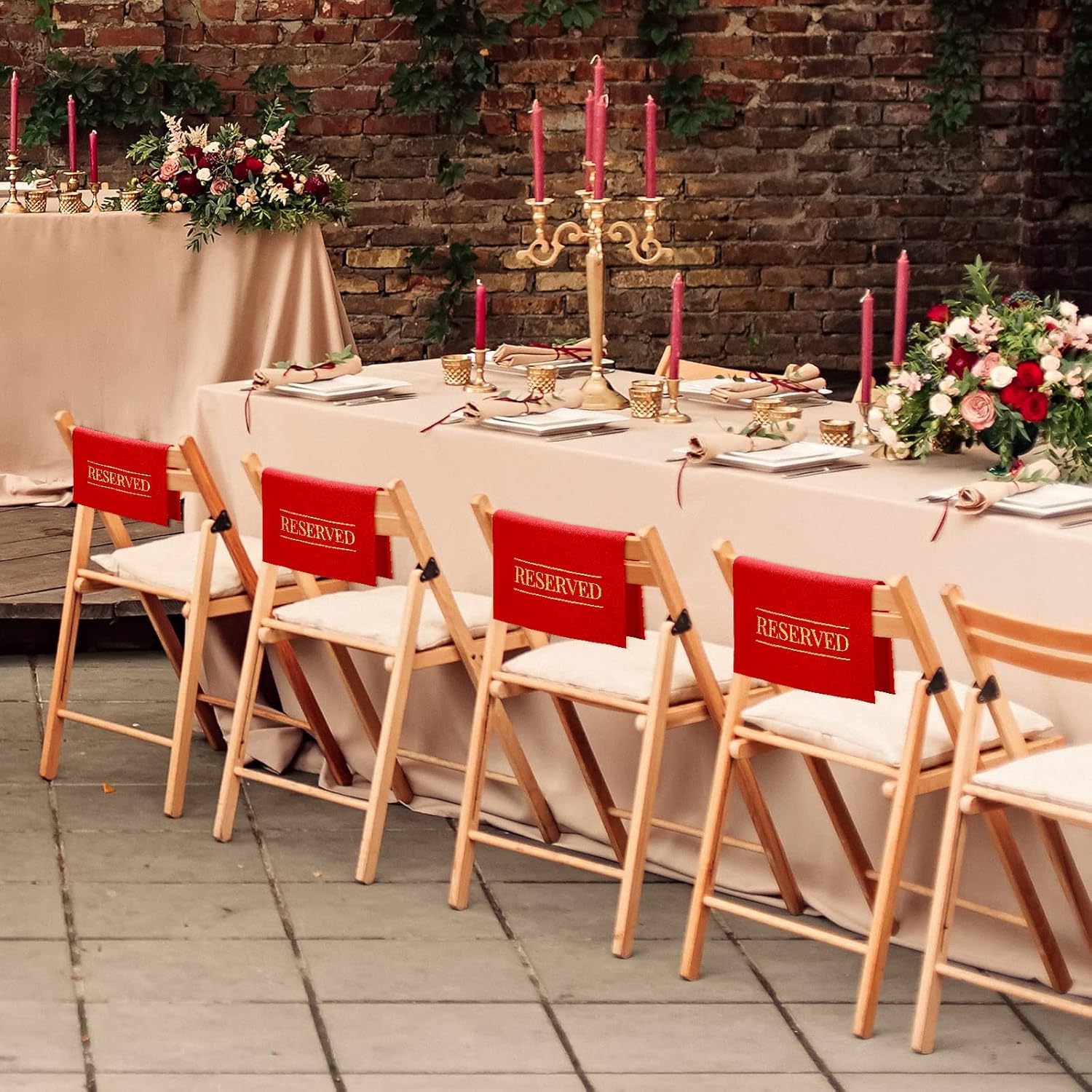 Buryeah Reserved Chair Signs for Weddings Parties Events 12 Pcs