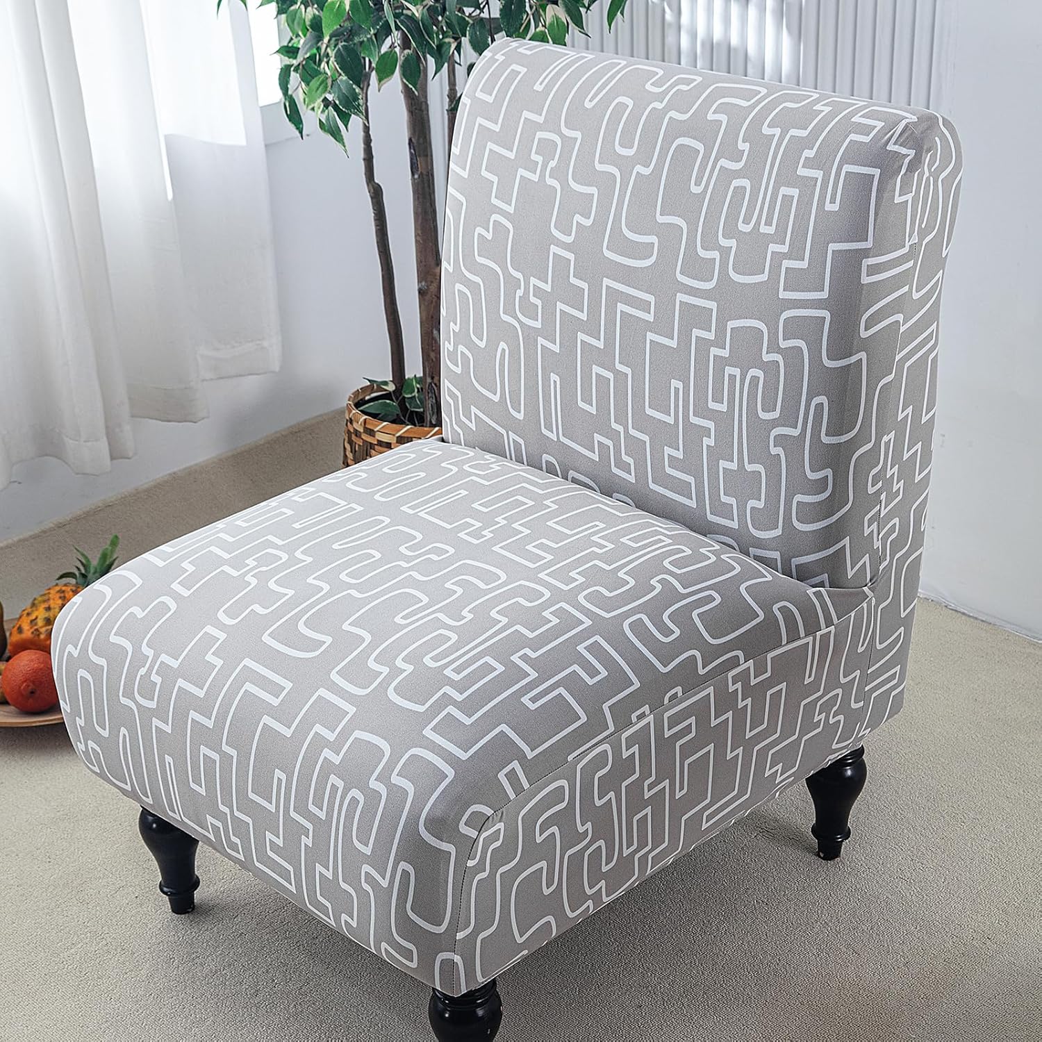 Eco-Ancheng Armless Chair Slipcover for Living Room and Hotel