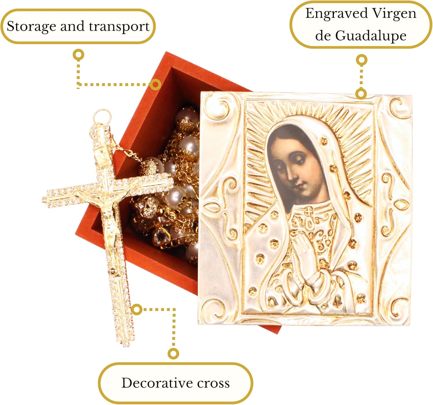 Deluxe Wedding Lasso Catholic Ceremony Wood Case