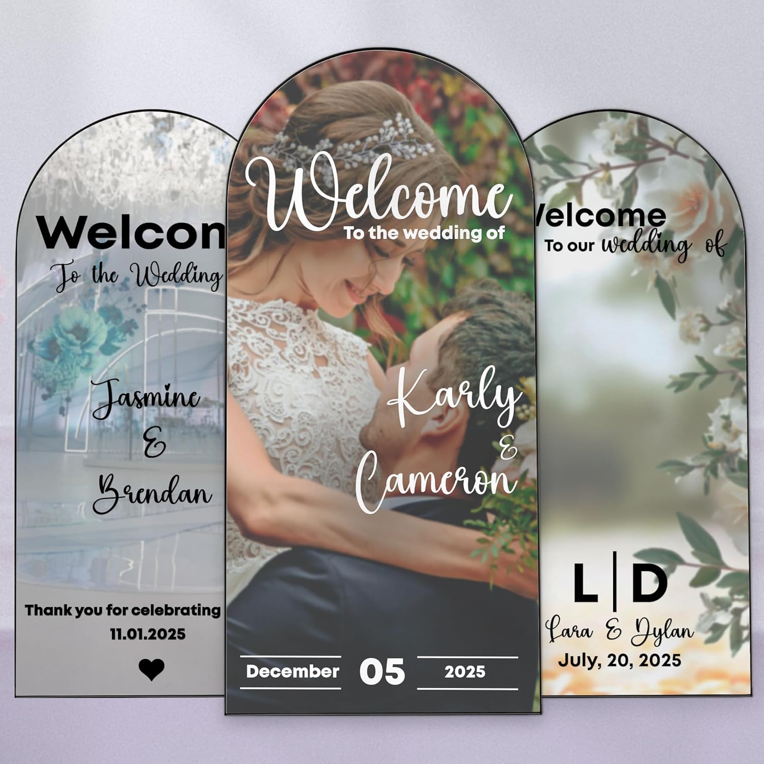 EGD Custom Wedding Mirror Welcome Sign