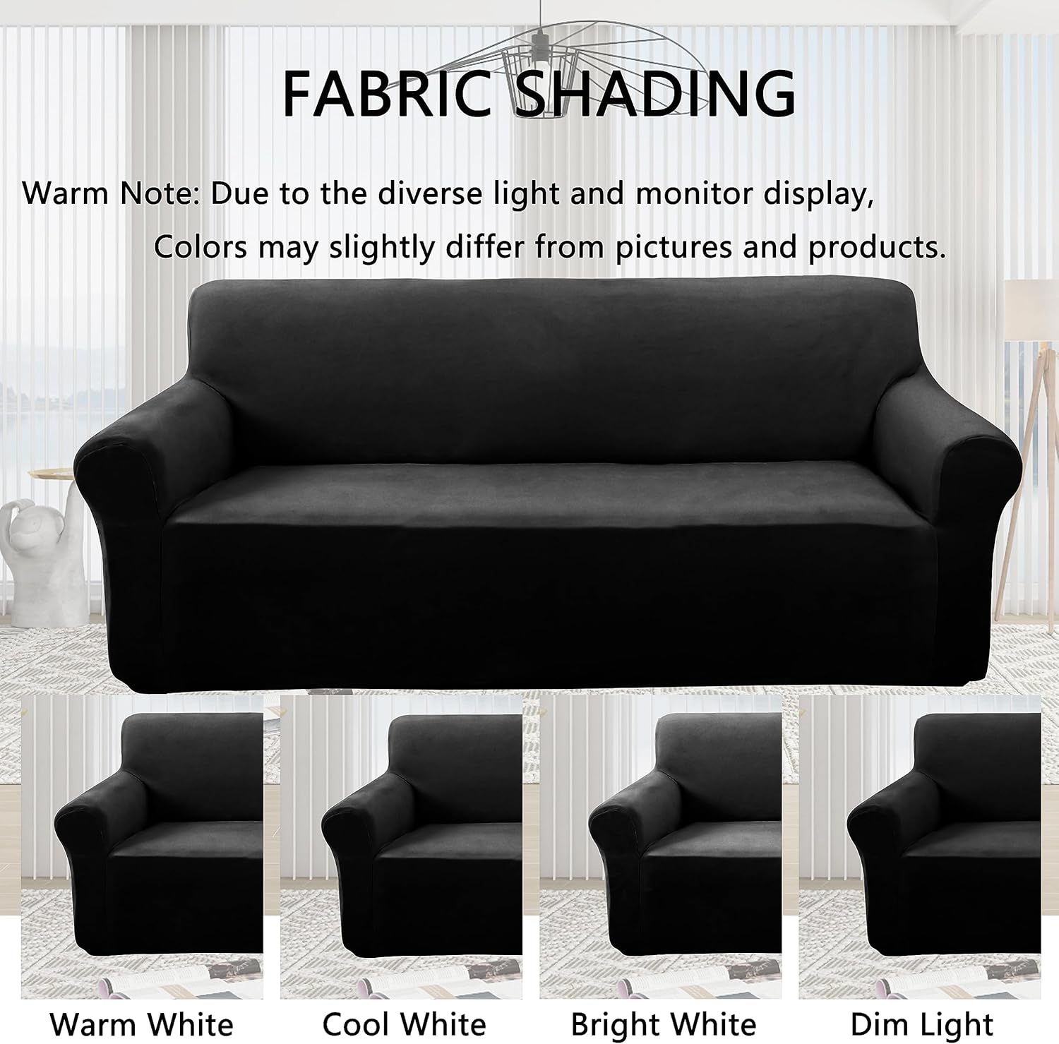 Velvet Loveseat Sofa Cover for Dogs Medium Black