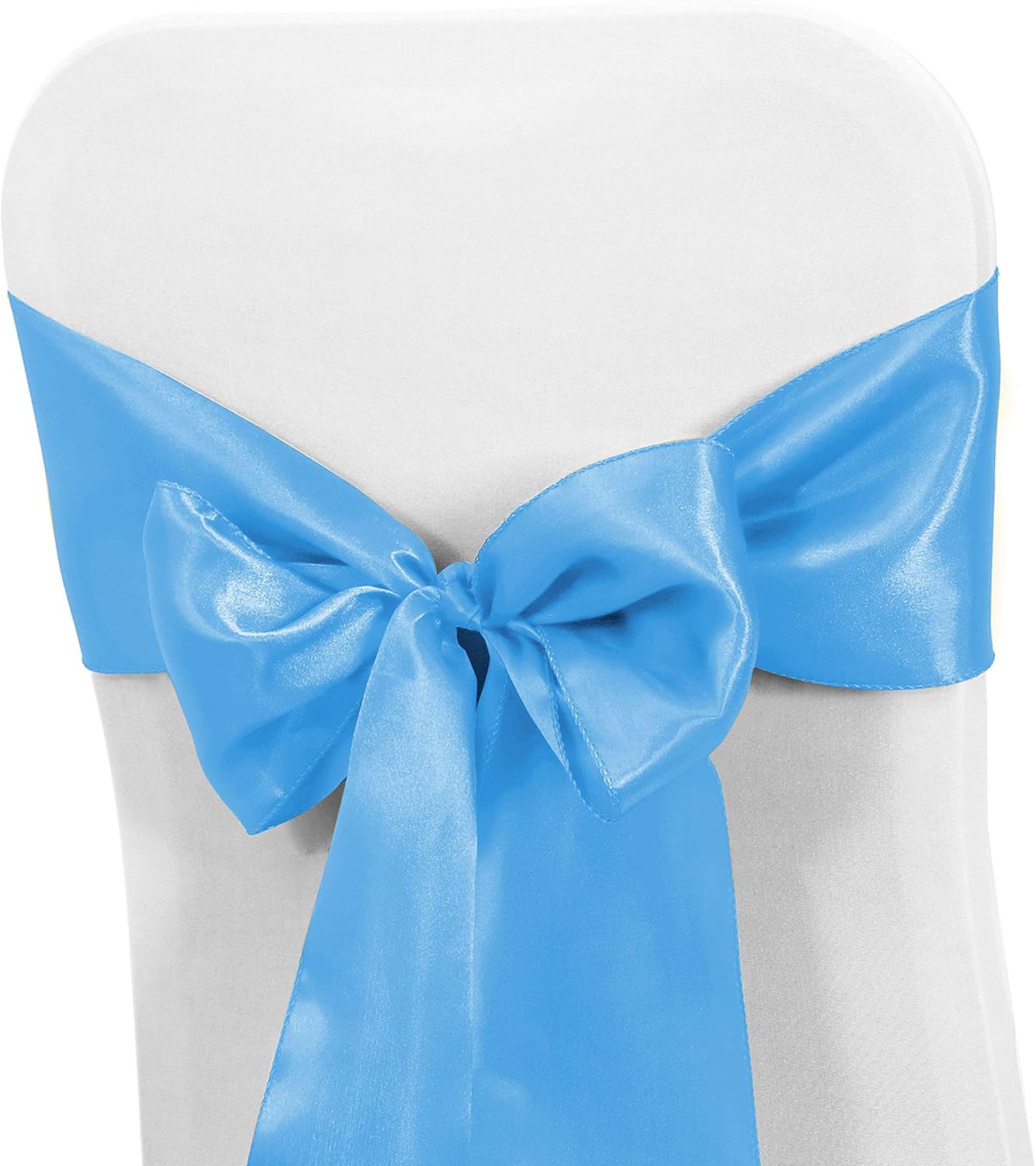 Obstal 10 PCS Satin Chair Sashes Bows for Wedding Reception 1