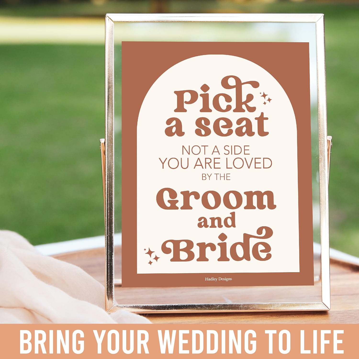 Hadley Designs 9 Retro Wedding Signs Set