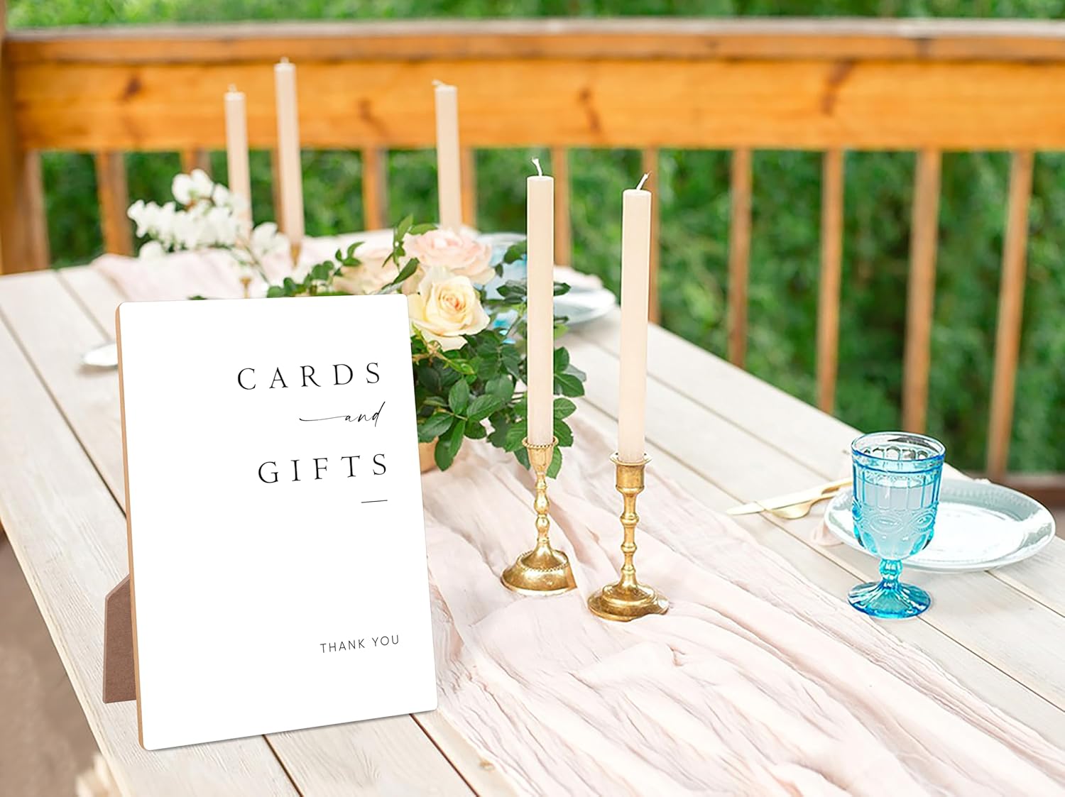 Minimalist Multicolored Wedding Sign 8x11 Inches