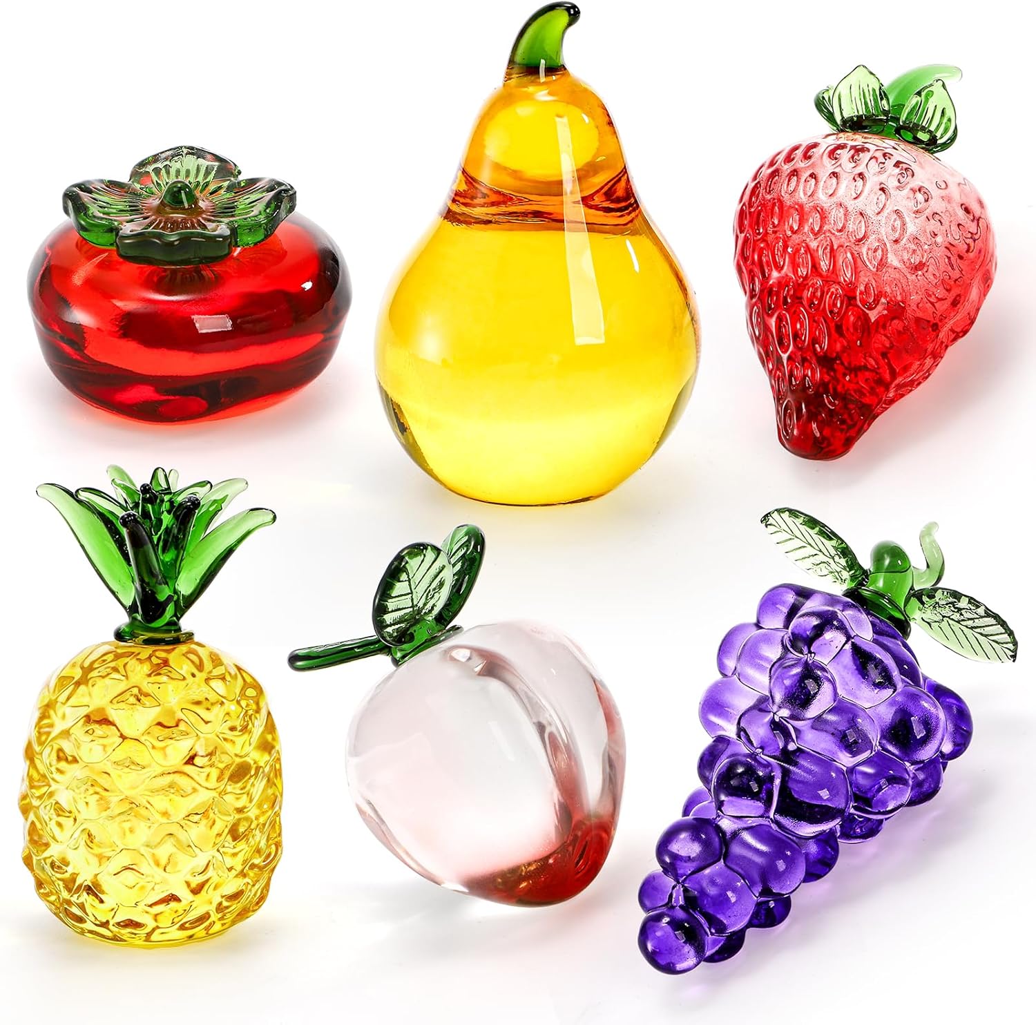 ZEAYEA 6 Piece Crystal Glass Fruit Set
