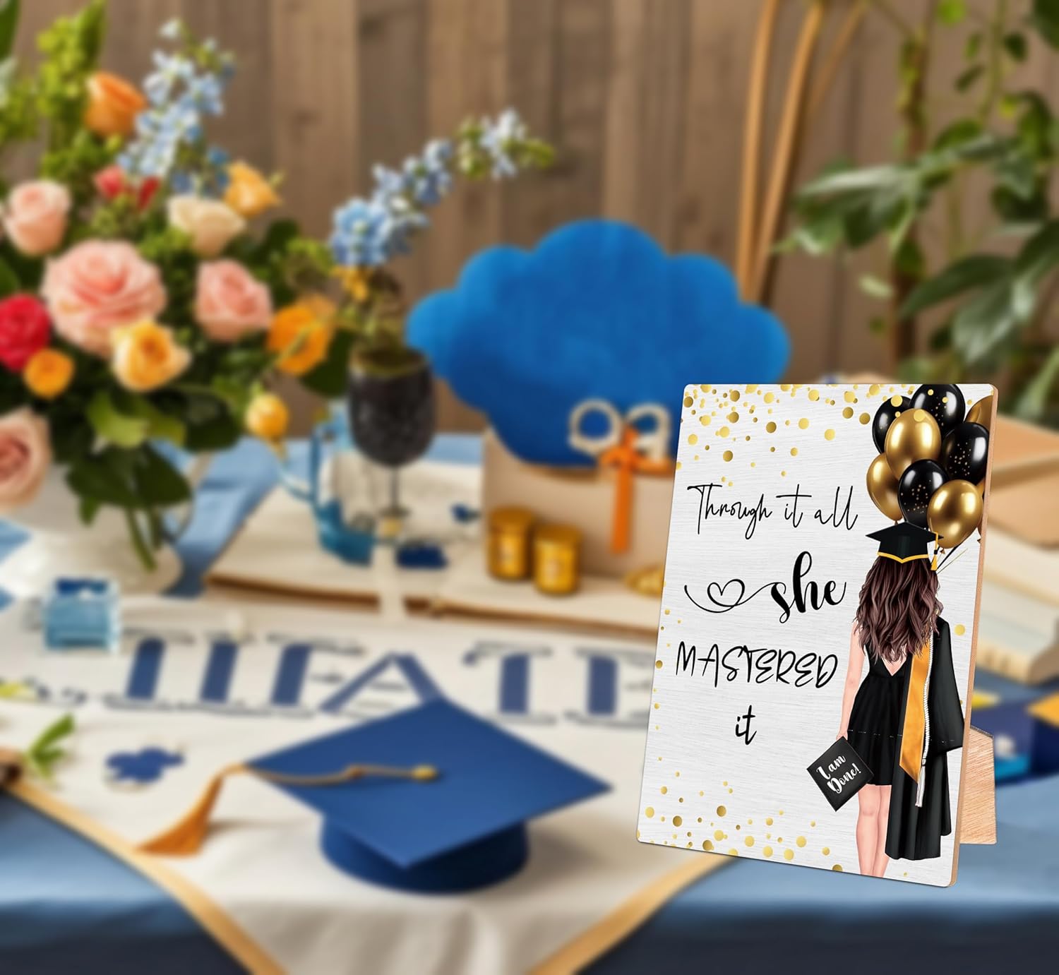 Graduation Wooden Sign with Stand for Her