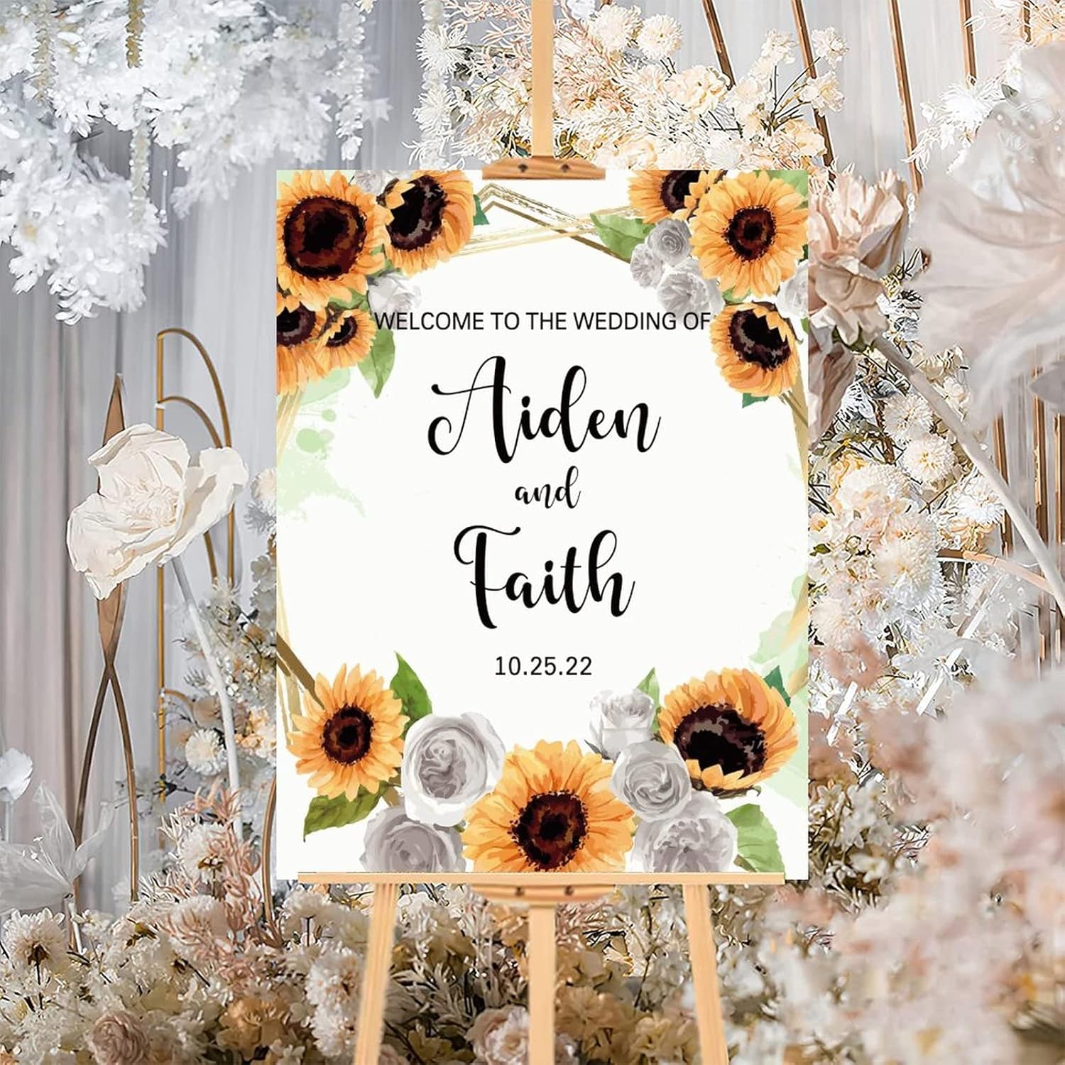 Alioyoit Personalized Wedding Welcome Sign 12x16 Inch