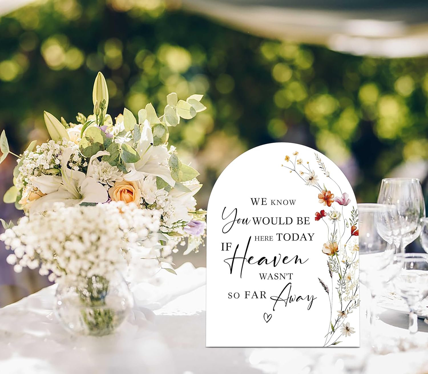 Wildflower Memorial Sign Wedding Reception Decor