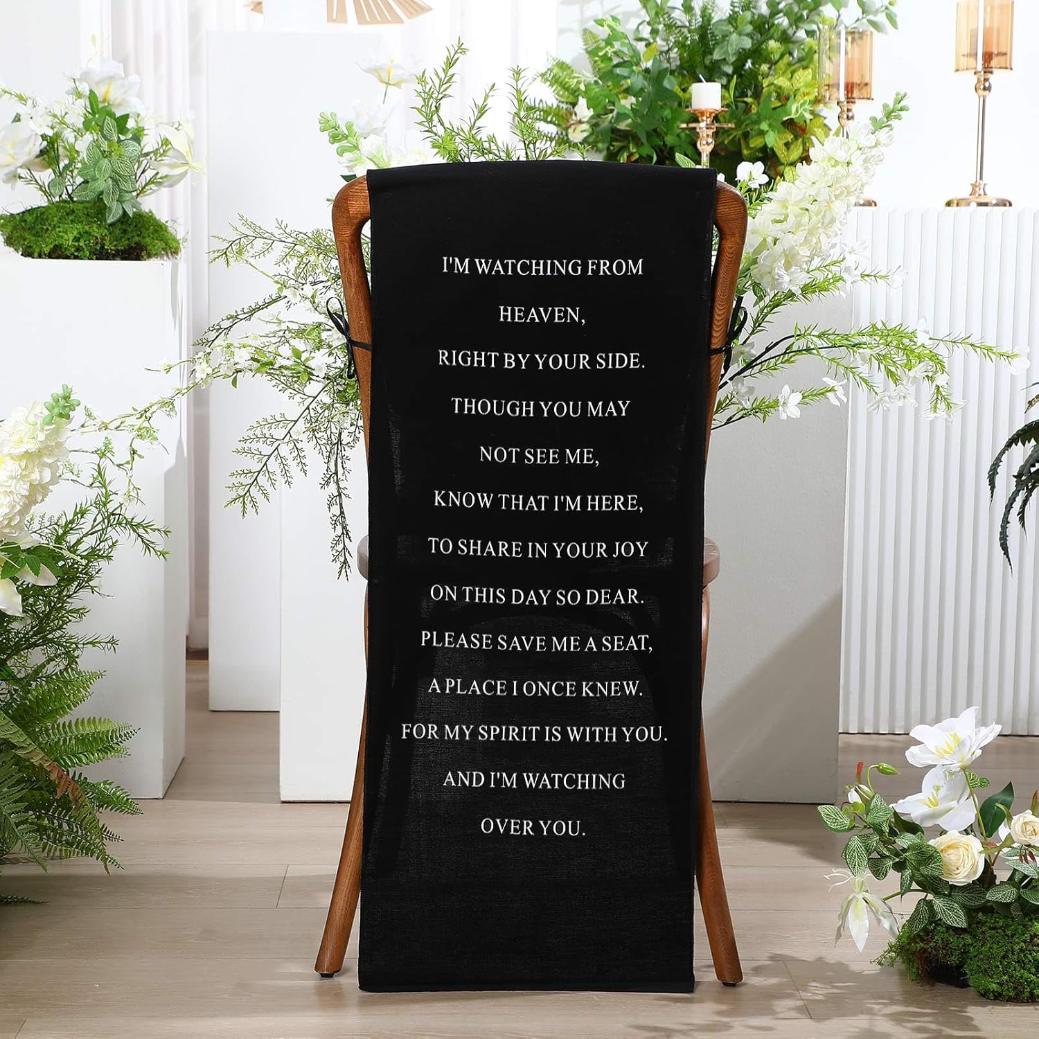 Loving Memory Wedding Chair Sign - Reserved Seat Banner for Ceremony