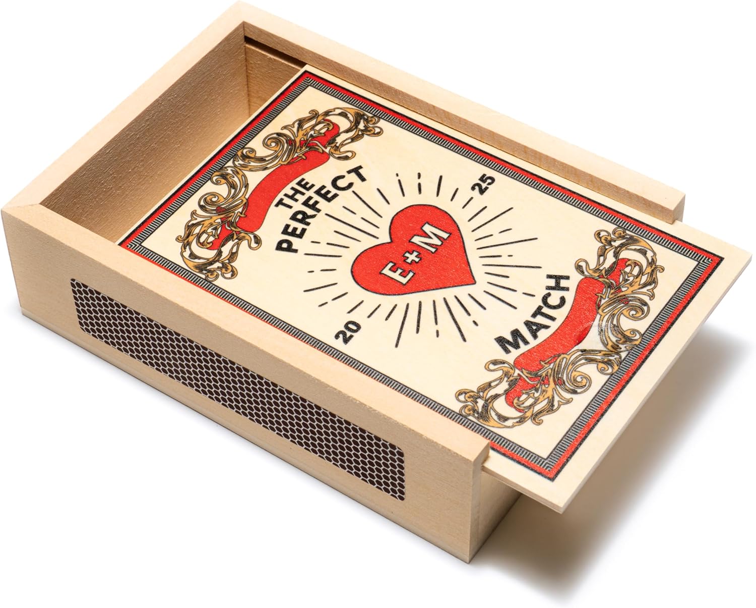 Personalized Couples Matchbox Custom Wooden Keepsake