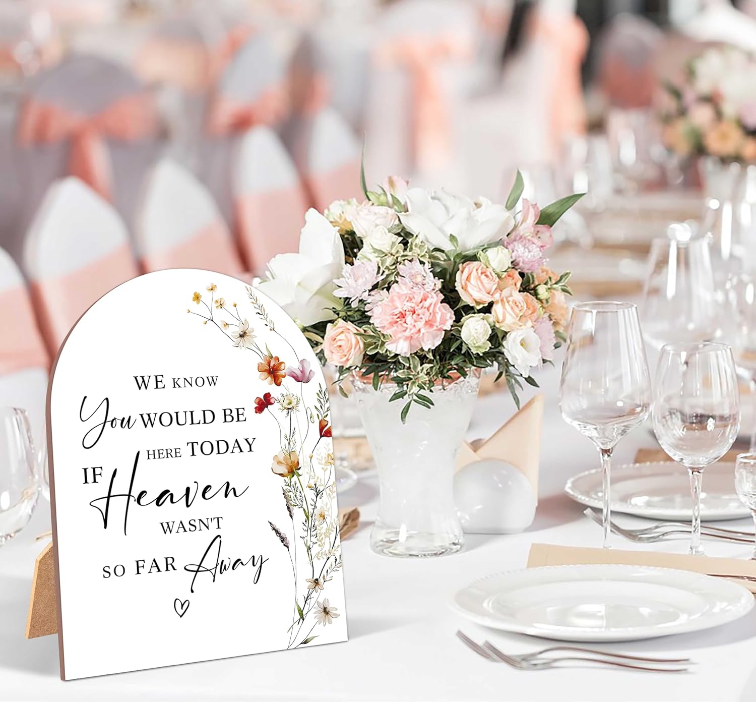 Wildflower Memorial Sign Wedding Reception Decor