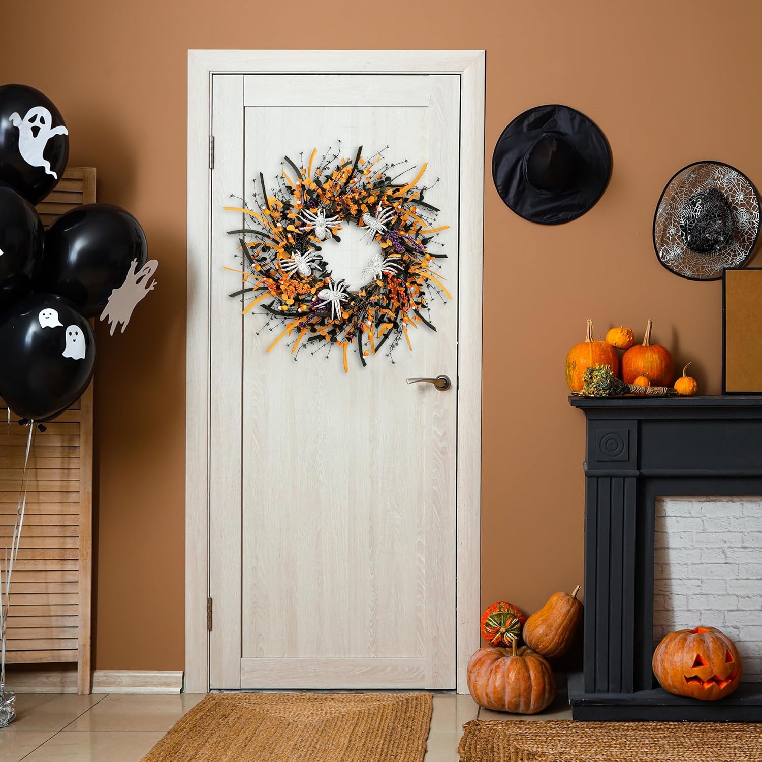 Sggvecsy Halloween Wreath 23 Inch Decor