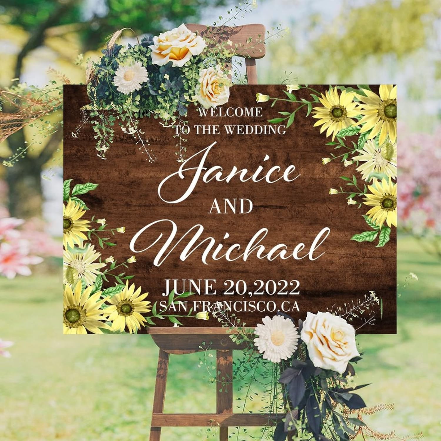 Alioyoit Customizable Wedding Welcome Sign