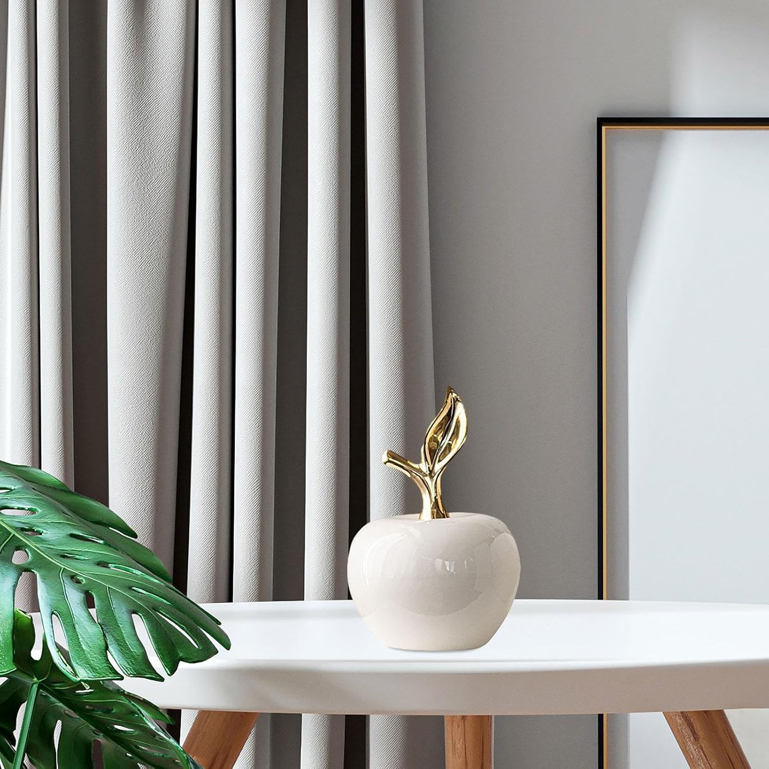 IEUDNS Ceramic Apple Statue Sculpture Home Decor