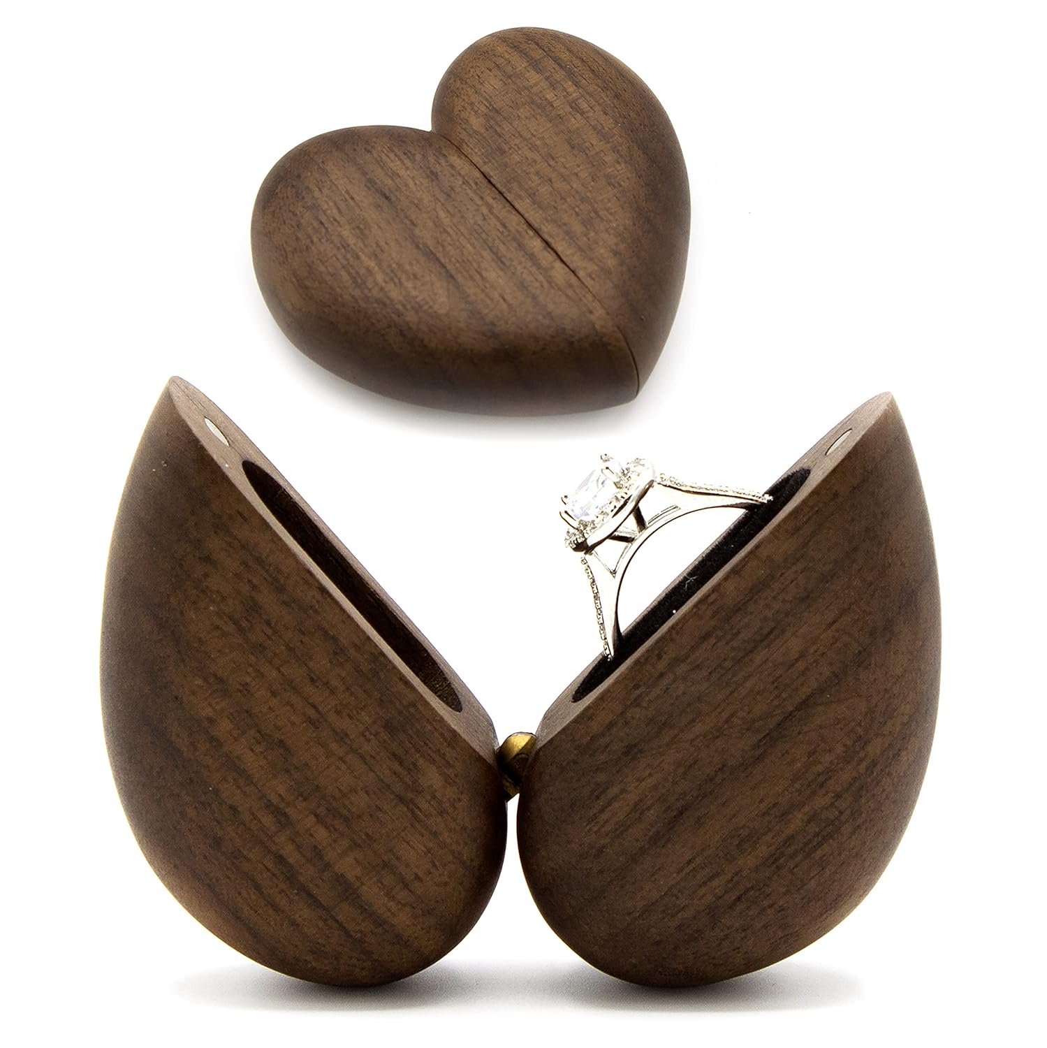 MUUJEE Heart Shaped Secret Engagement Ring Box