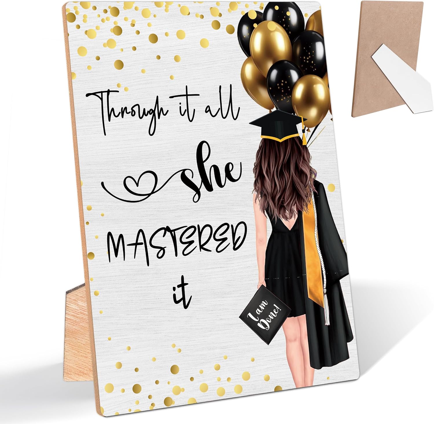 Graduation Wooden Sign with Stand for Her