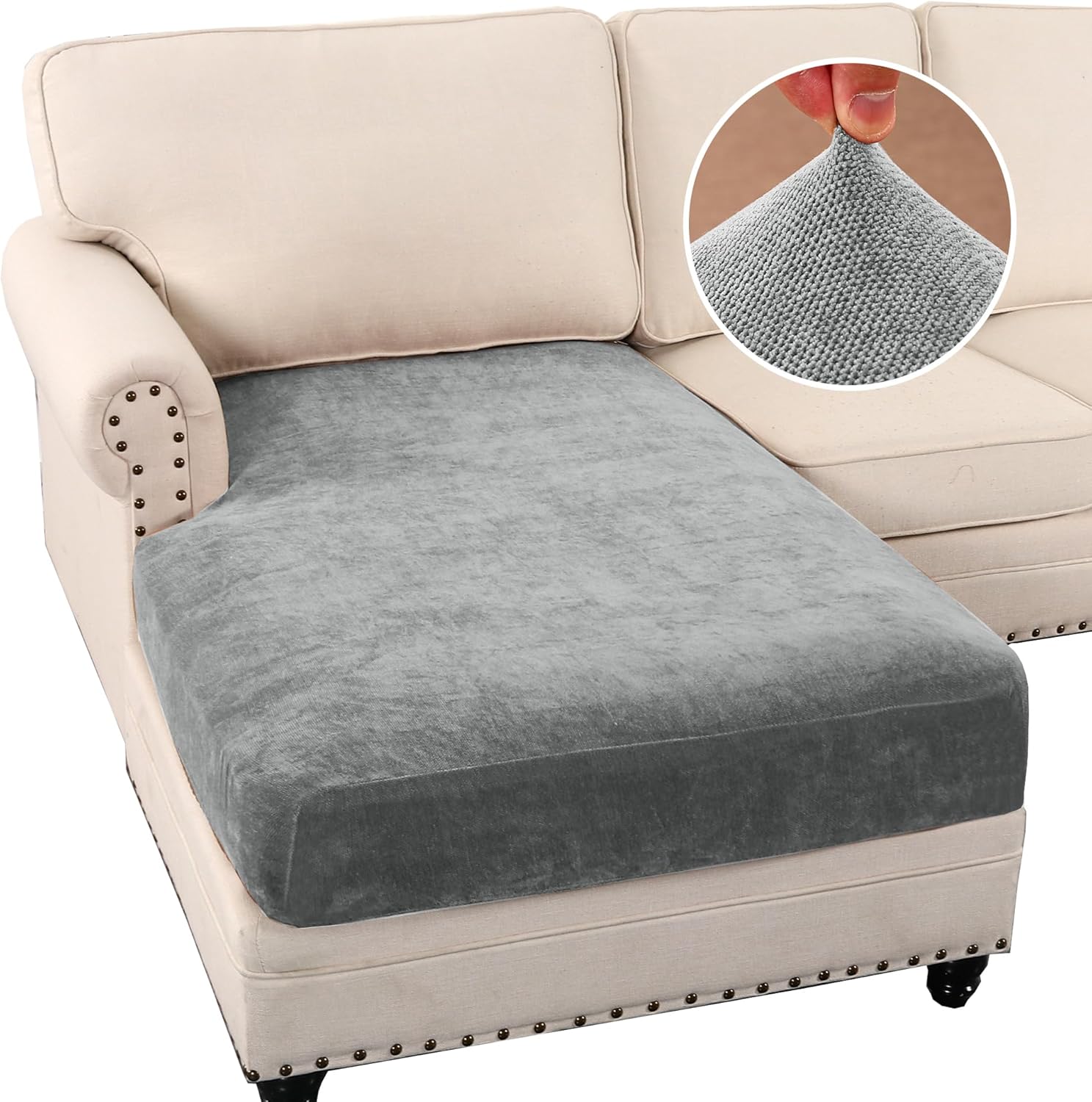 HVERSAILTEX Stretch Chenille Chaise Cover