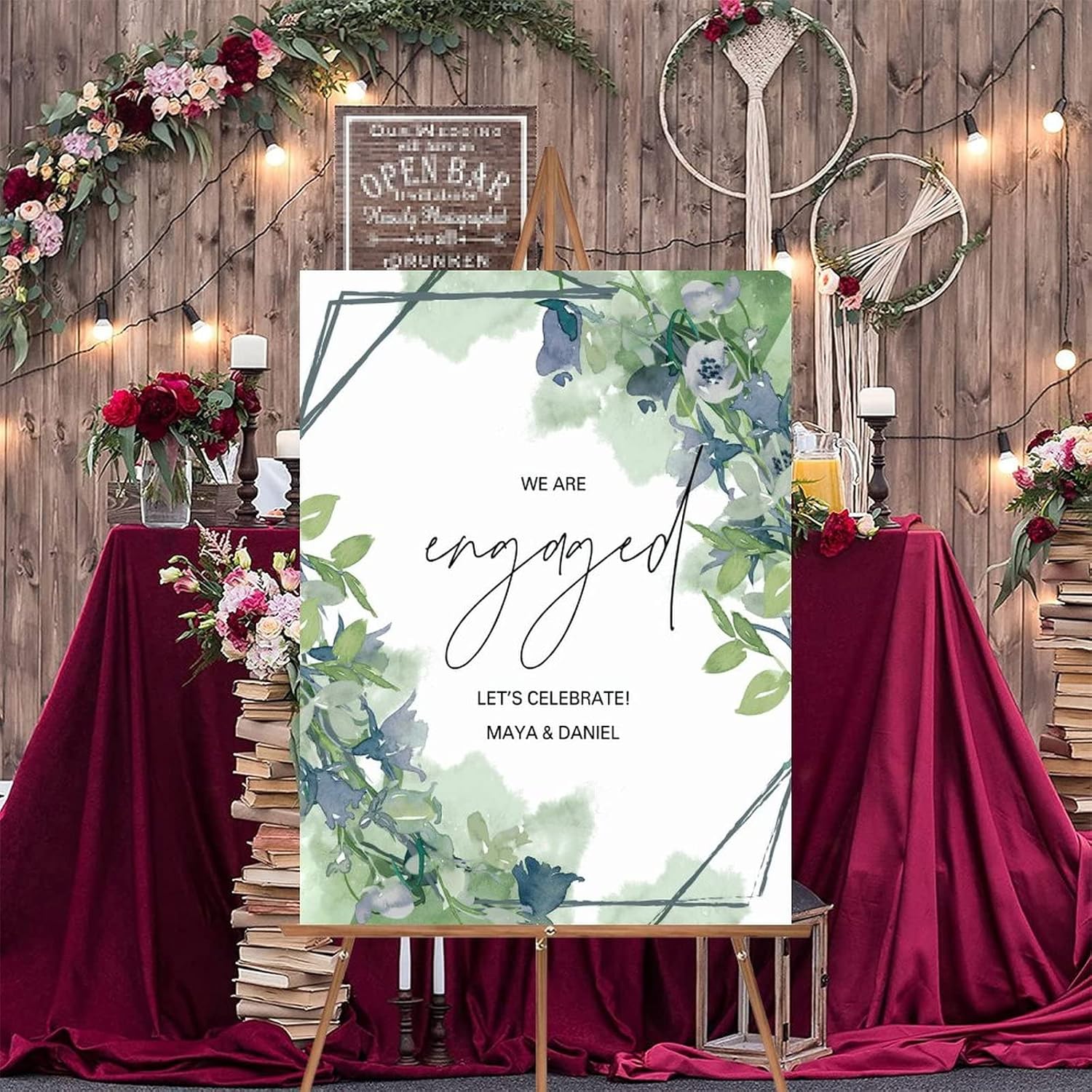 Custom Wedding Welcome Sign 12x16 Inch Wood Decor