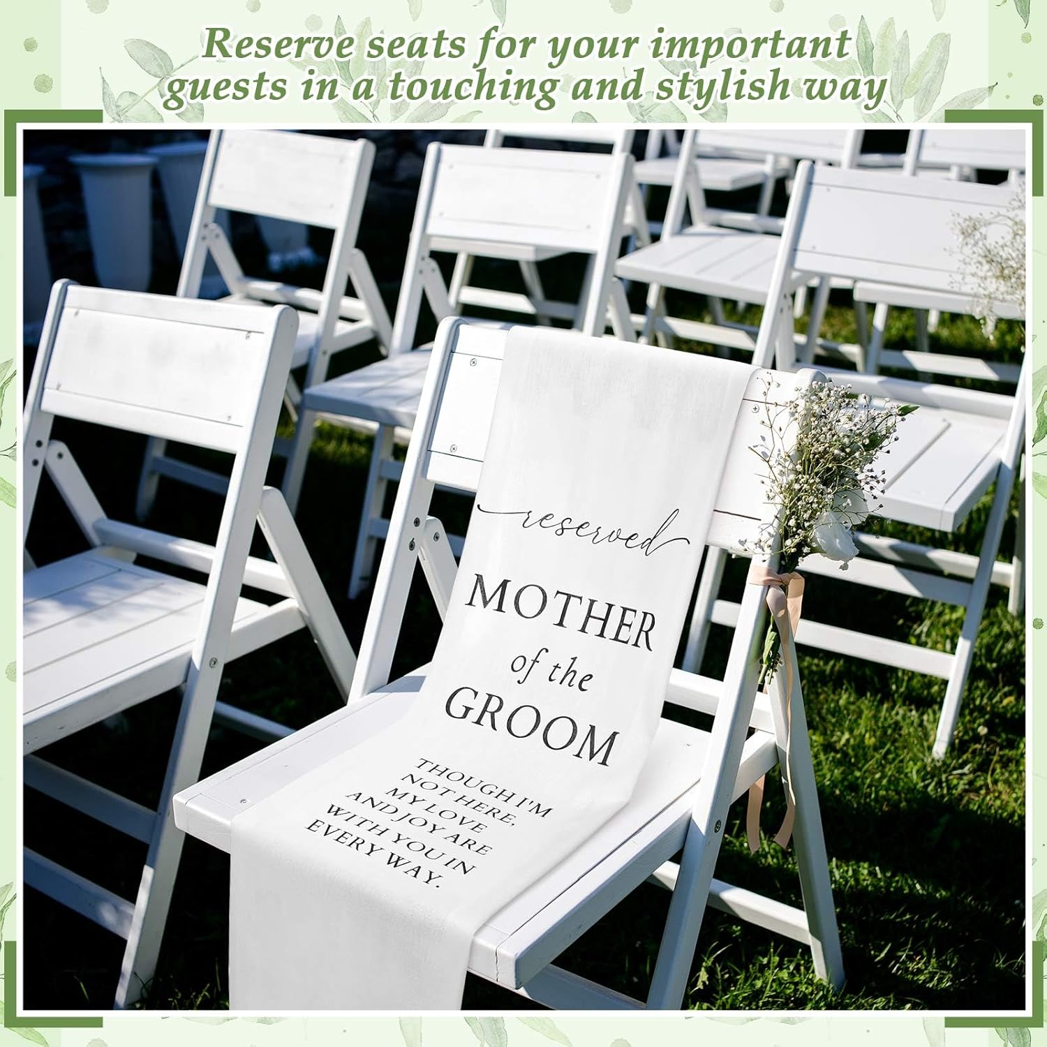 Wedding Memorial Reserved Seat Sign for Parents in Heaven