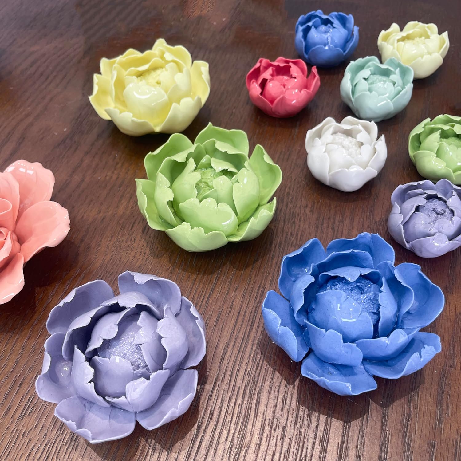 AMERRY Peony Flower Bud Ceramic Wall Sculpture