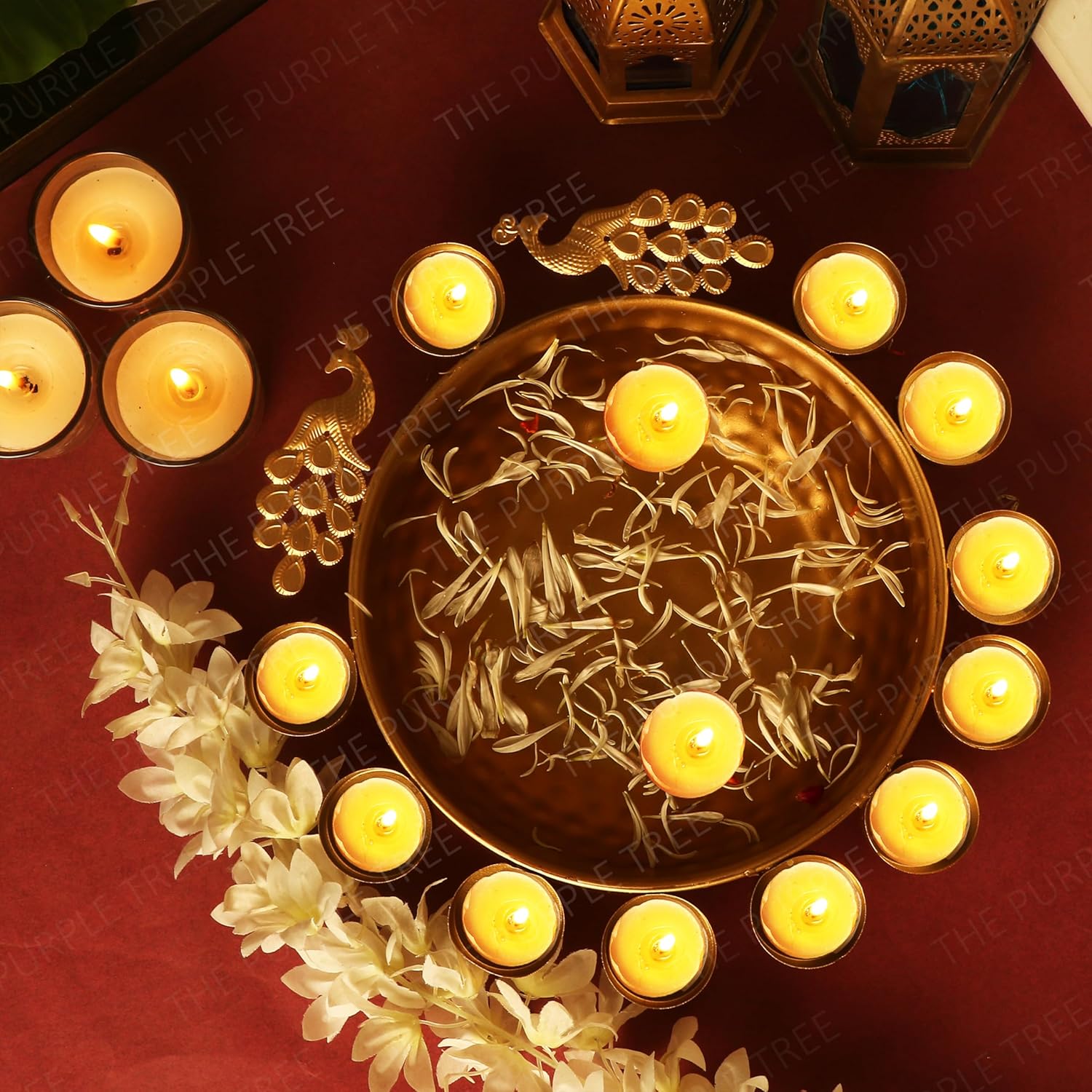 Beautiful Handcrafted Peacock Urli Bowl For Diwali