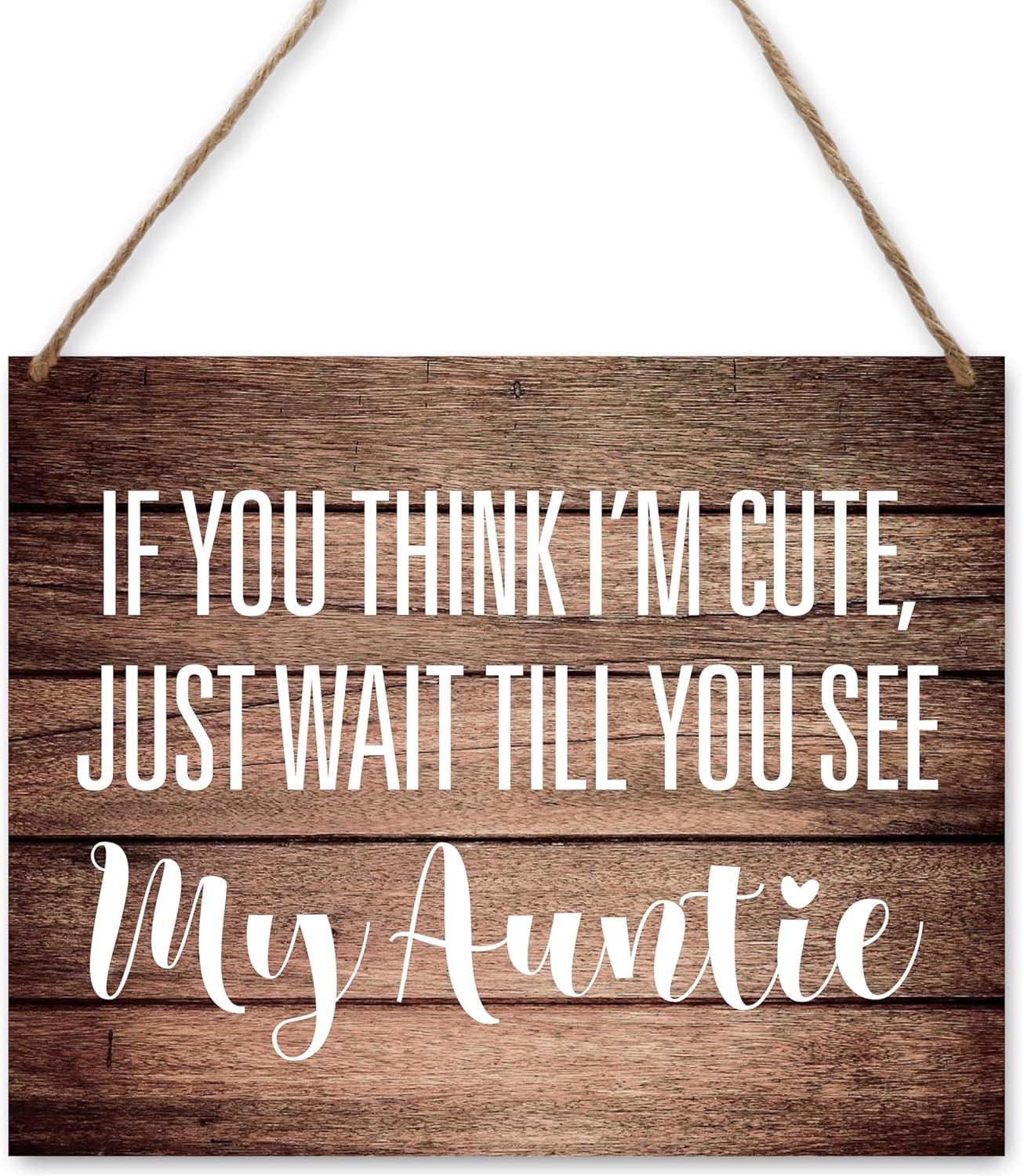 Wood Wedding Wall Sign with Jute Rope Hanging