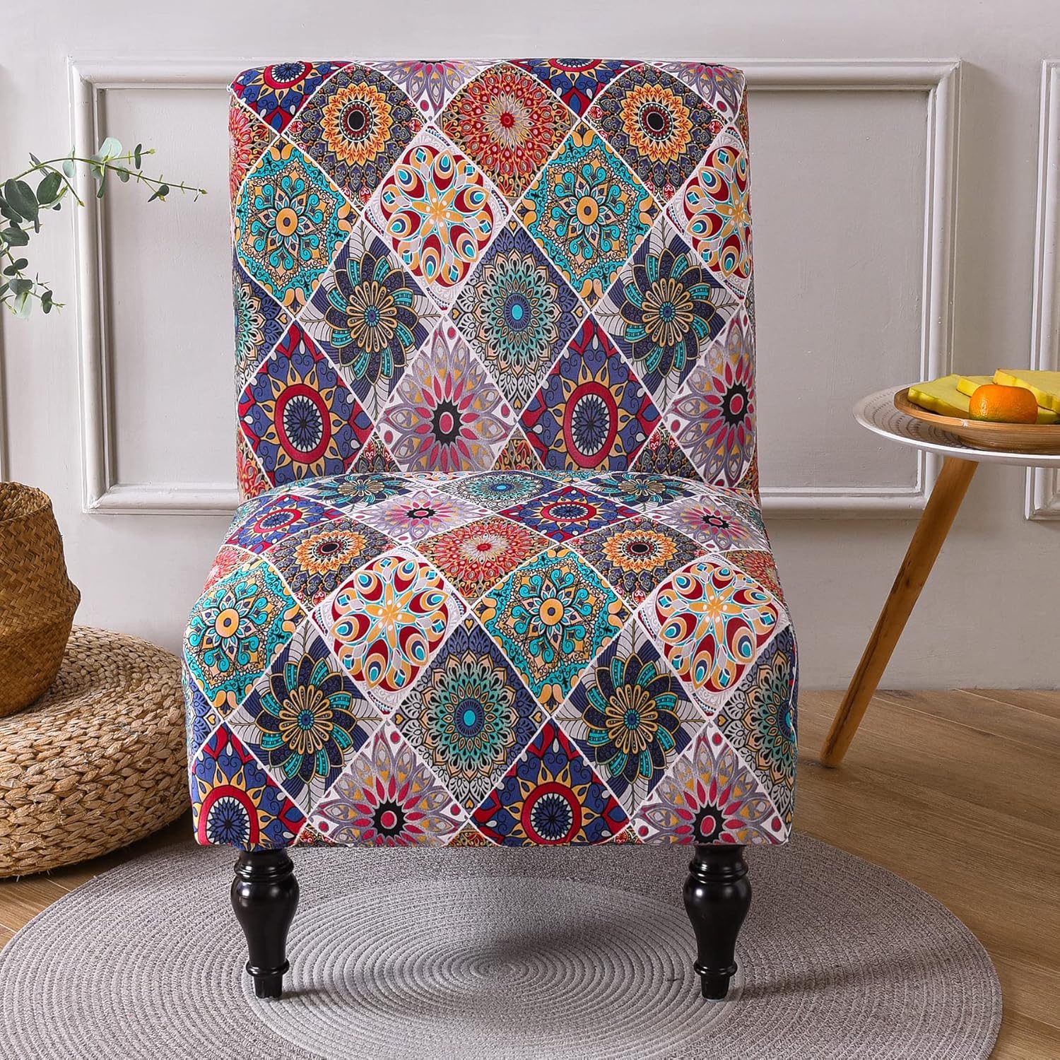Armless Accent Chair Cover Slipcover for Living Room Hotel